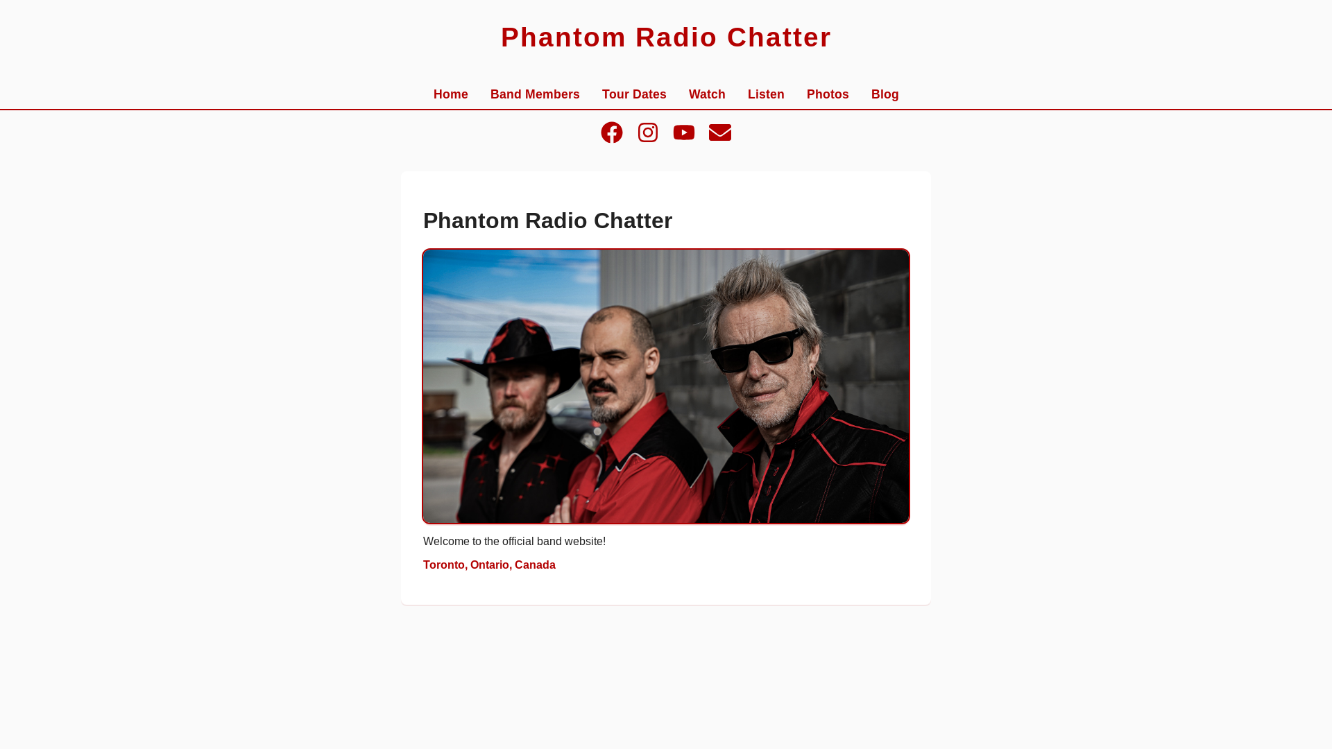 website screenshot of https://phantomradiochatter.com/