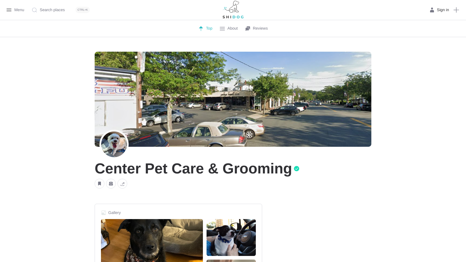 website screenshot of https://centerpetgrooming.top