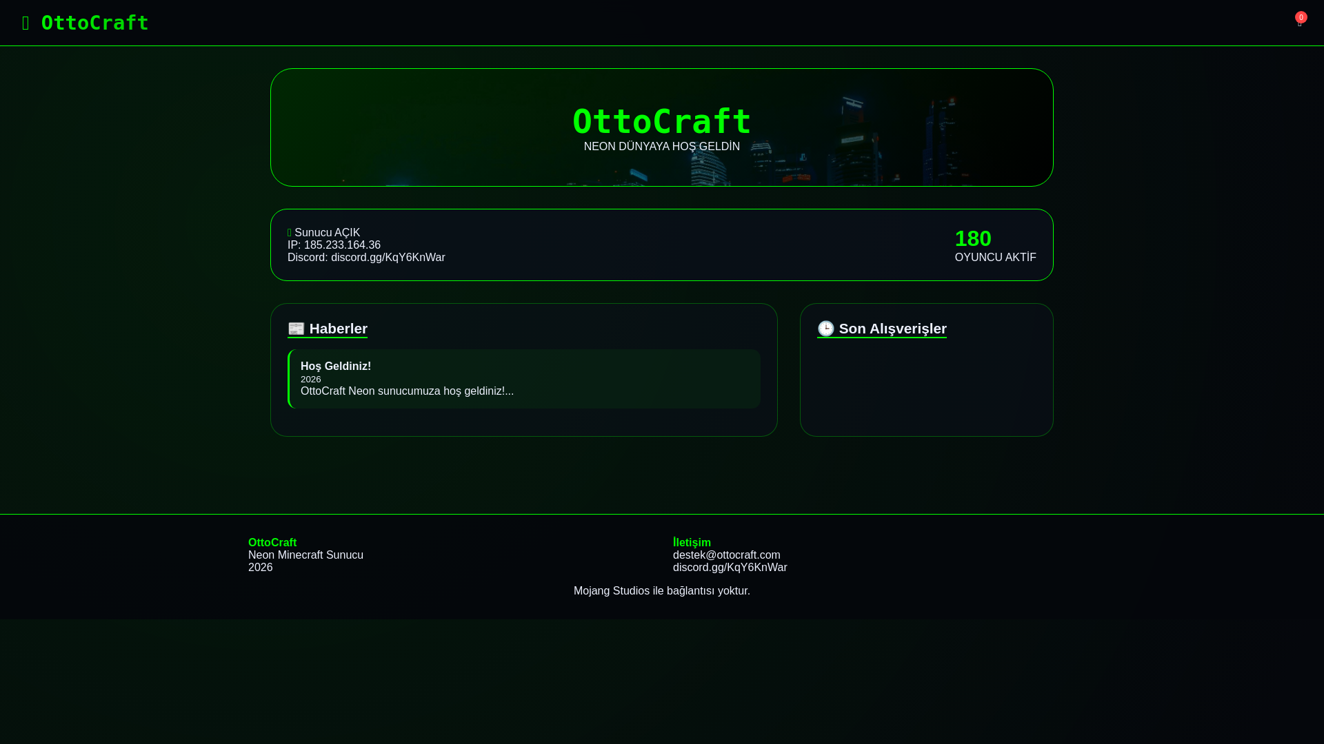 website screenshot of https://oynaottocraft.com.tr