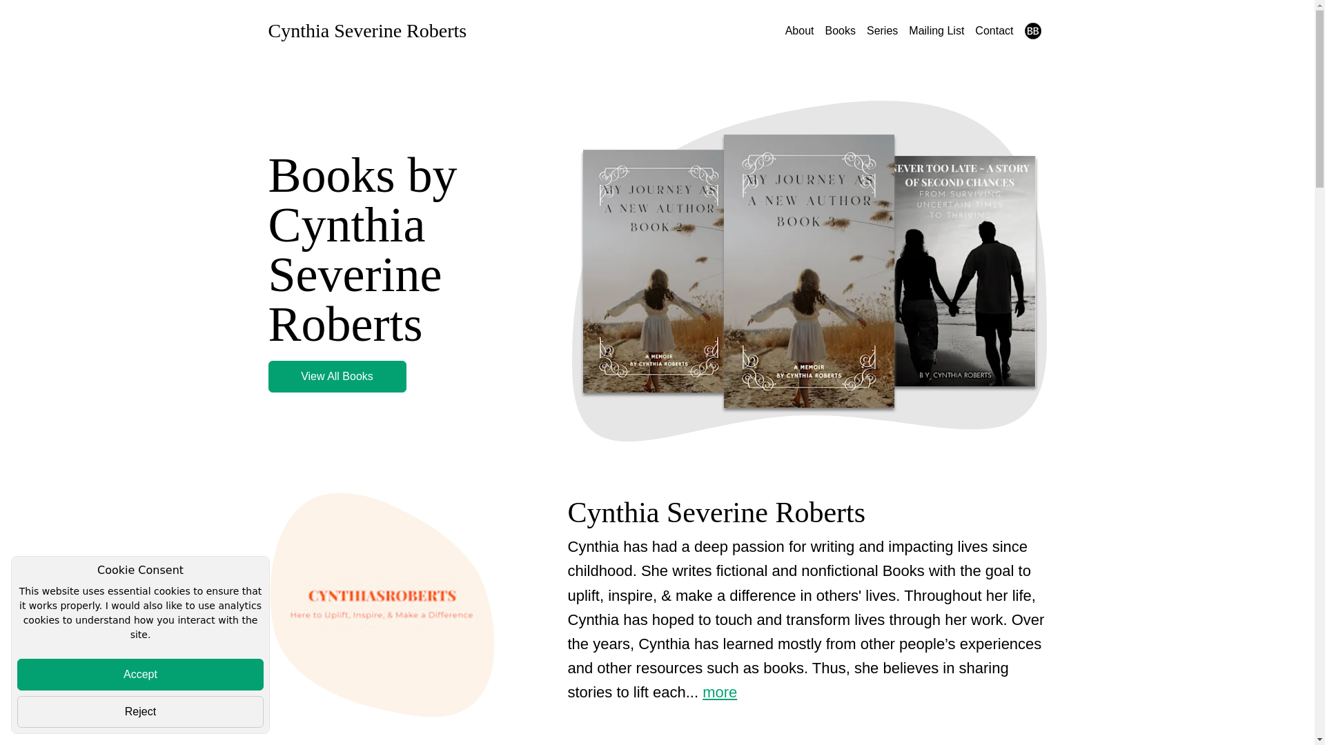 website screenshot of https://cynthiaseverineroberts.com/