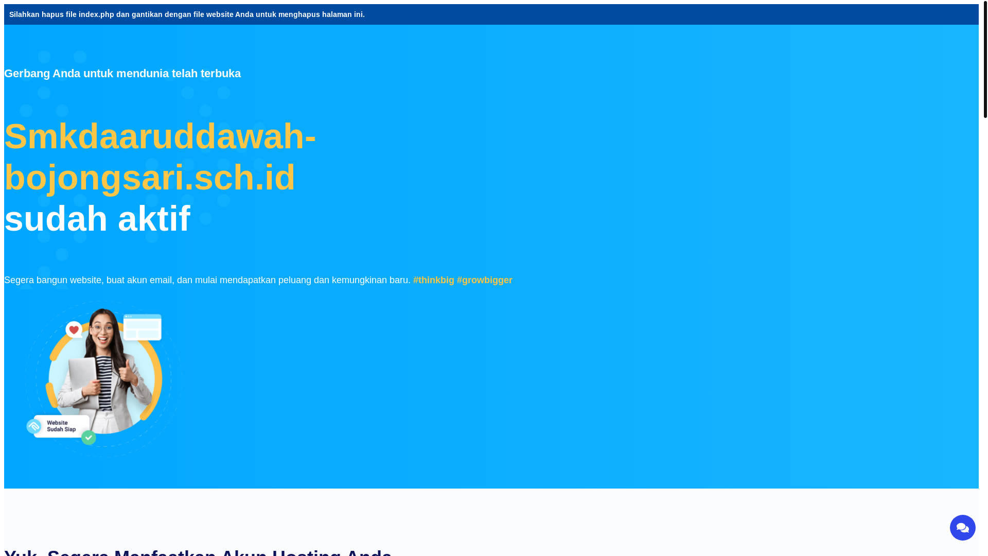 website screenshot of https://smkdaaruddawah-bojongsari.sch.id/