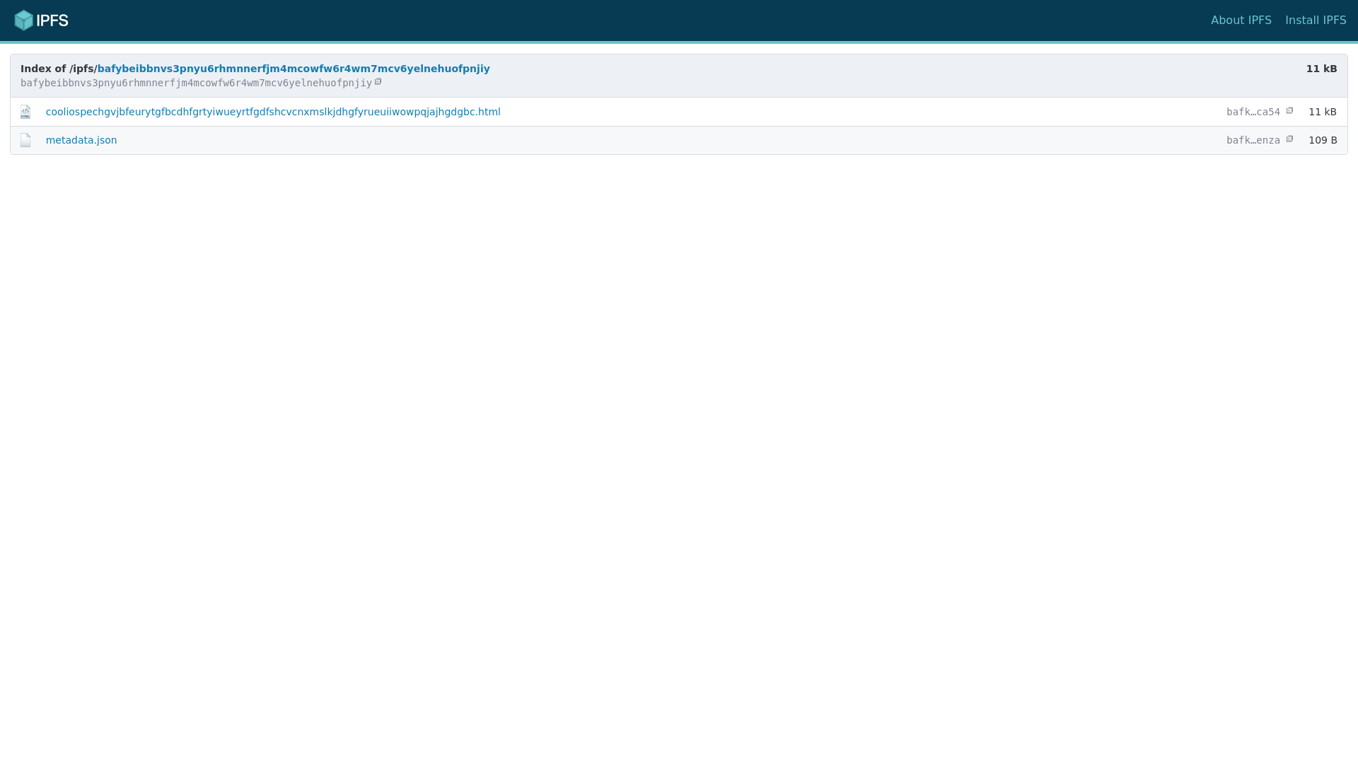 website screenshot of https://bafybeibbnvs3pnyu6rhmnnerfjm4mcowfw6r4wm7mcv6yelnehuofpnjiy.ipfs.dweb.link