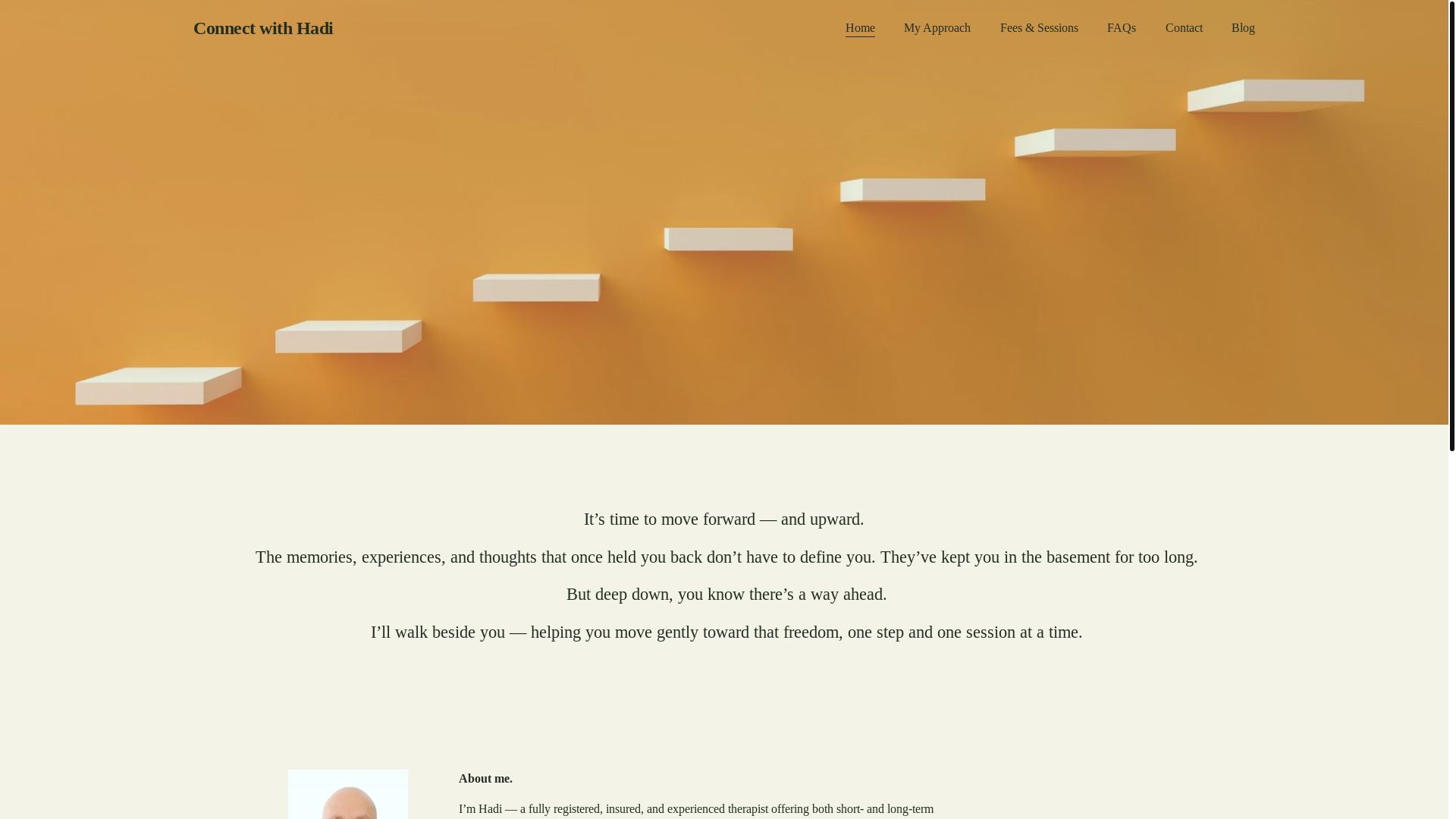 website screenshot of https://connectwithhadi.co.uk/