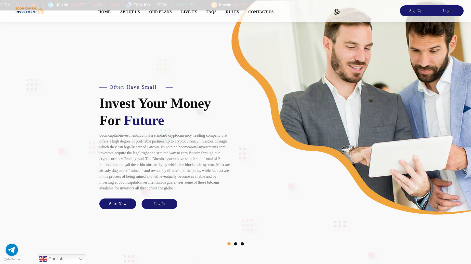 website screenshot of https://boomcapital-investments.com/
