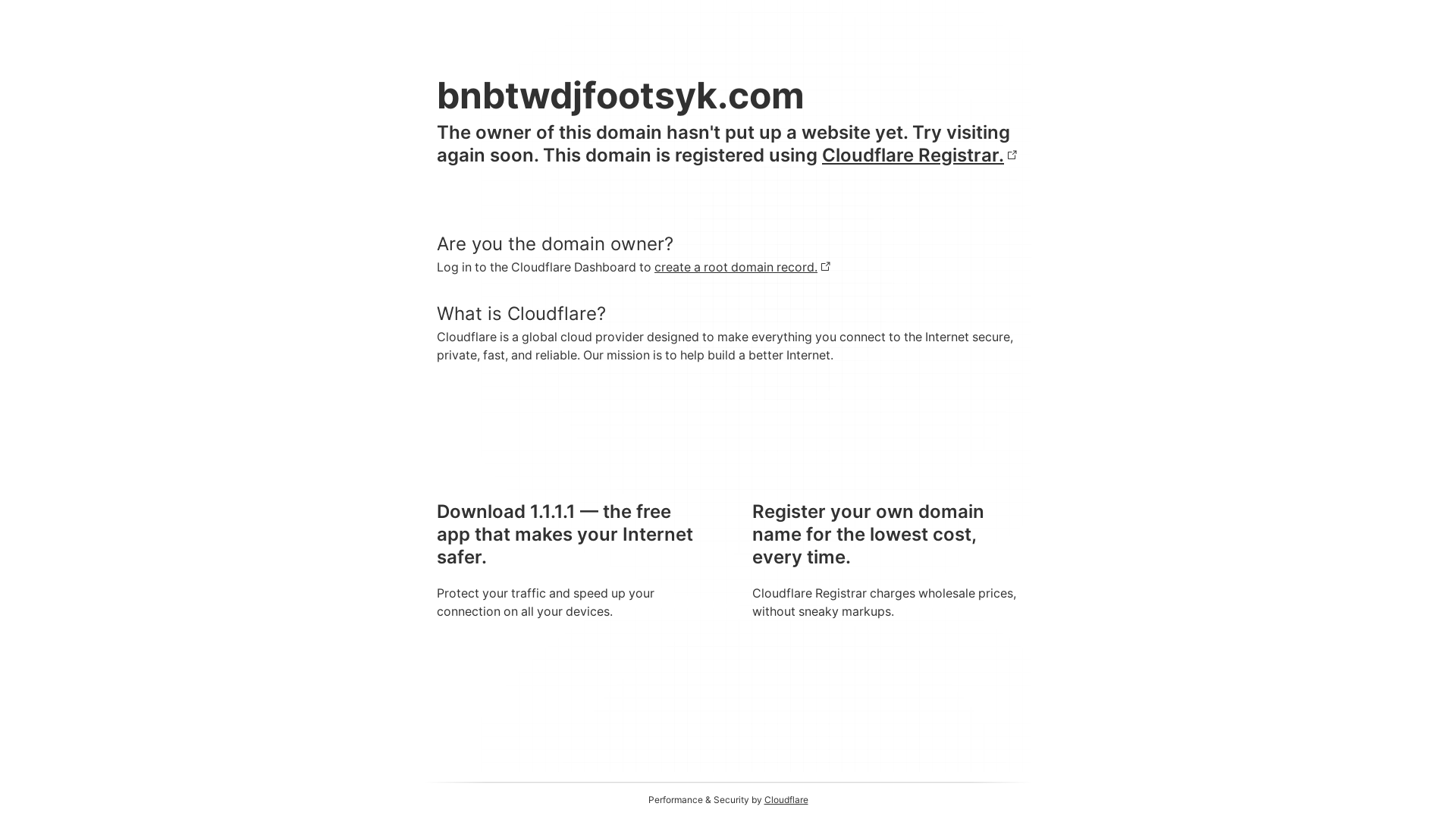 website screenshot of https://bnbtwdjfootsyk.com/
