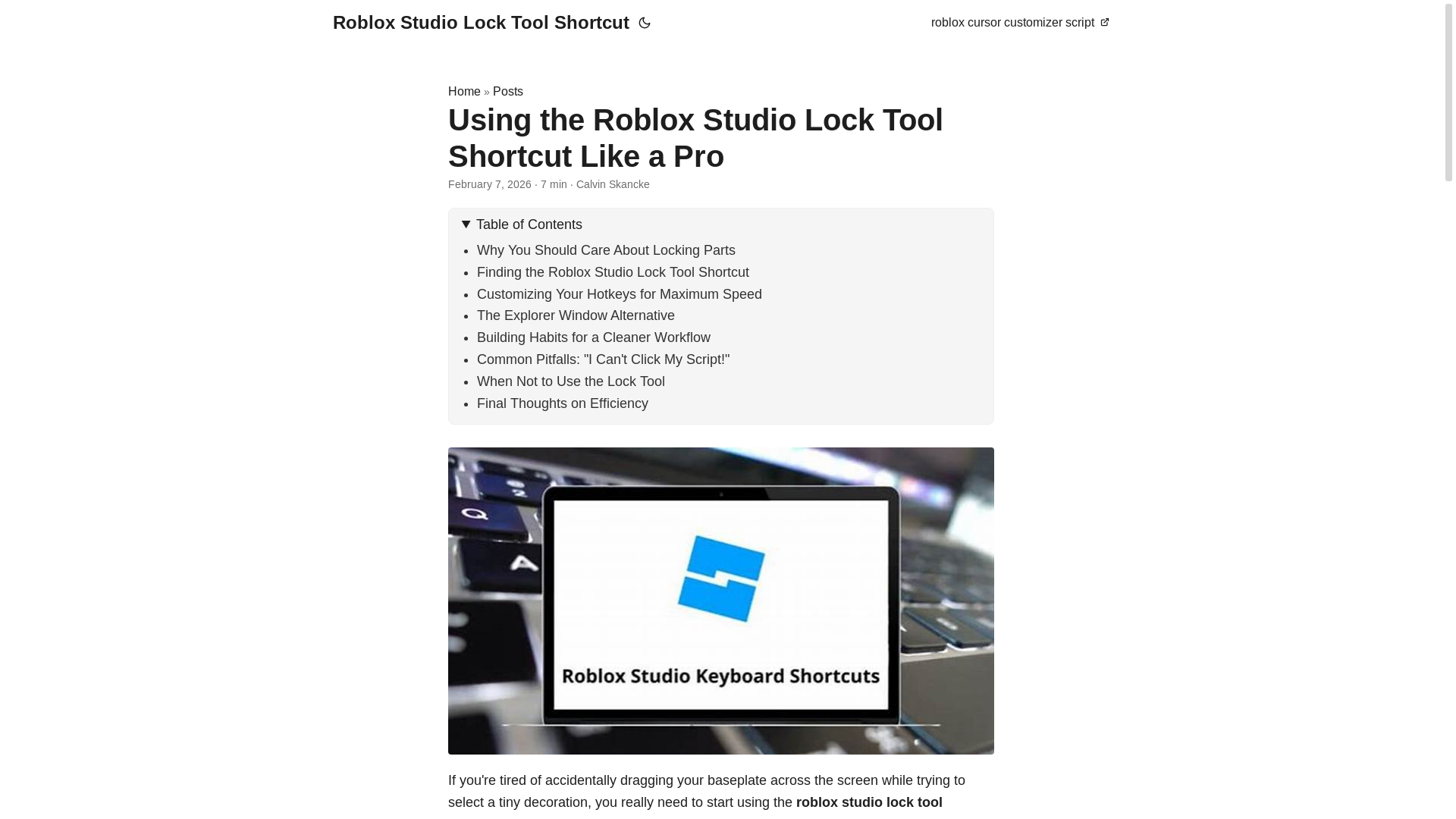 website screenshot of https://roblox-studio-lock-tool-shortcut.pages.dev/
