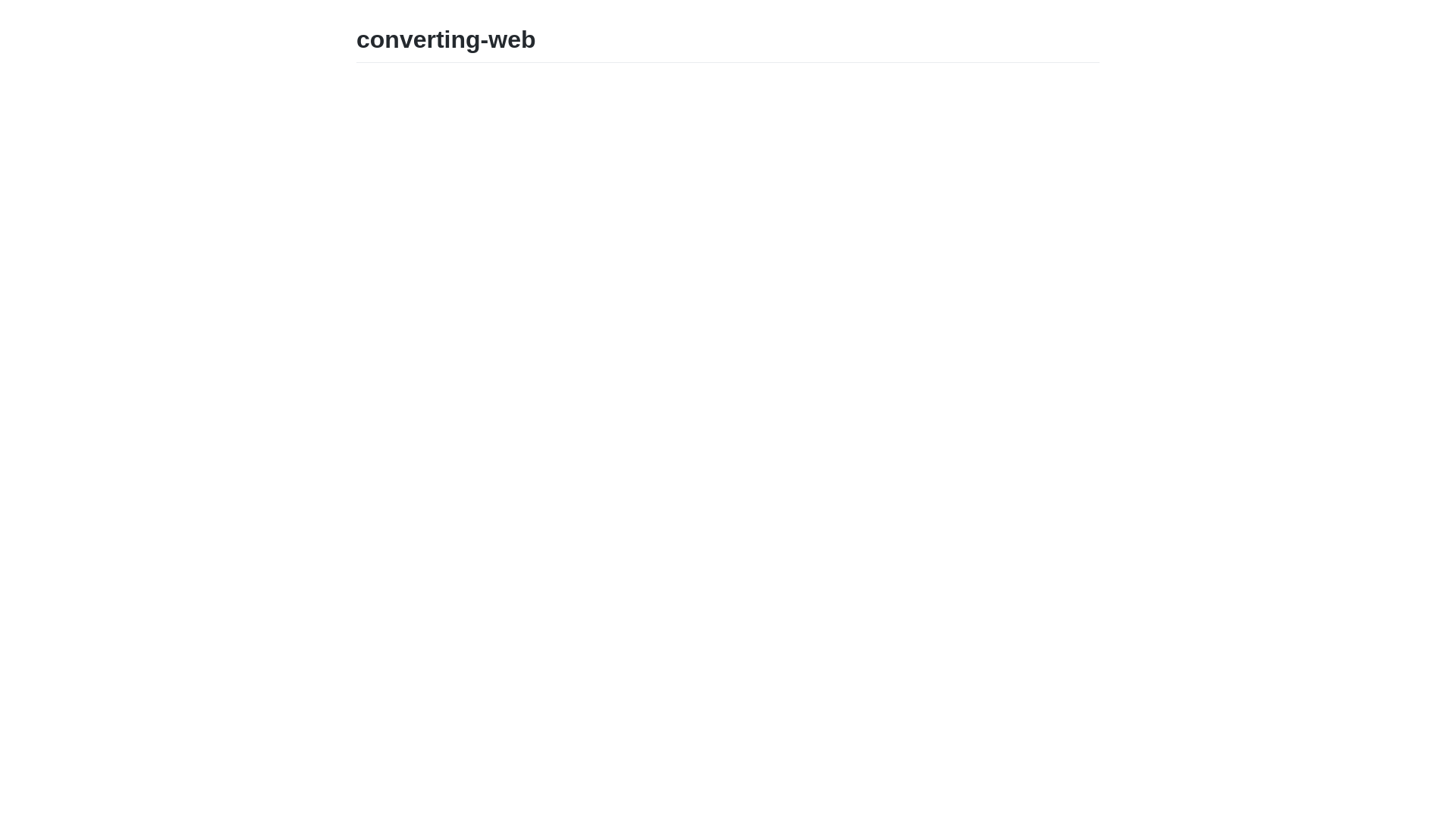 website screenshot of https://converting.now/