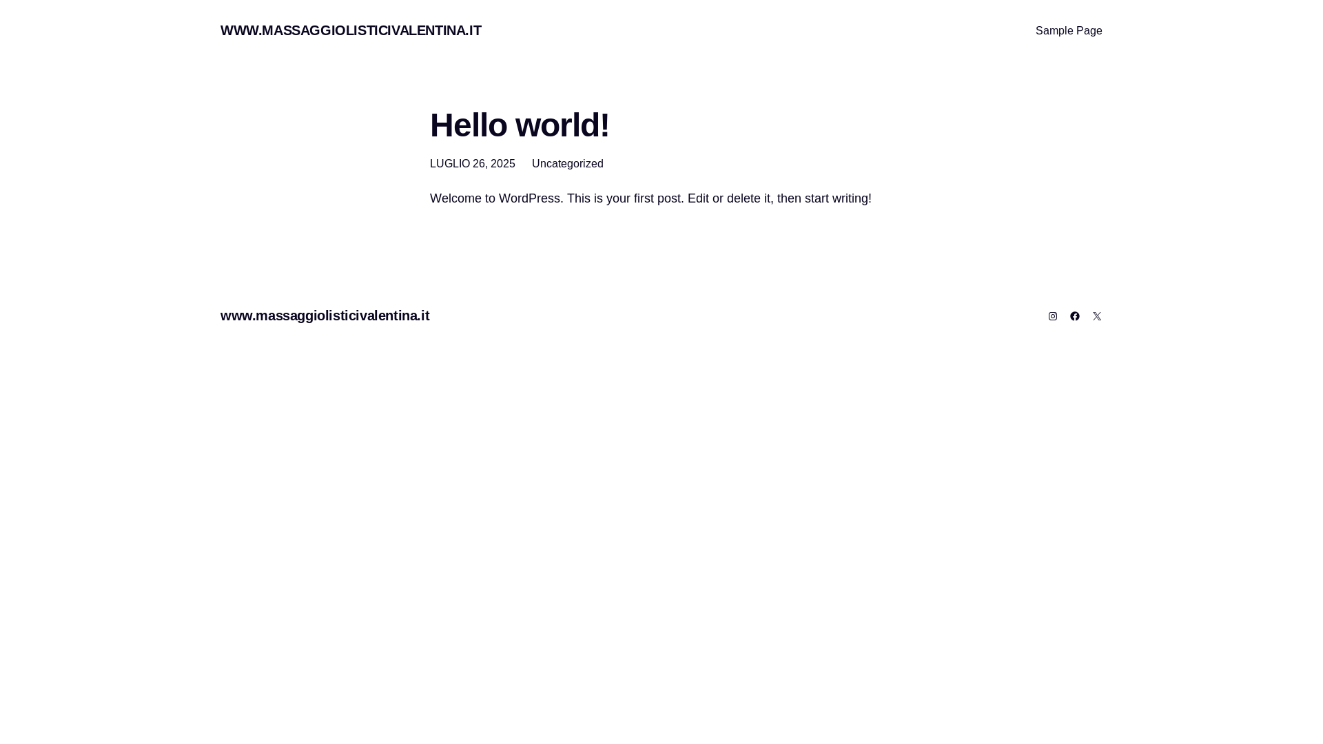 website screenshot of https://massaggiolisticivalentina.it/