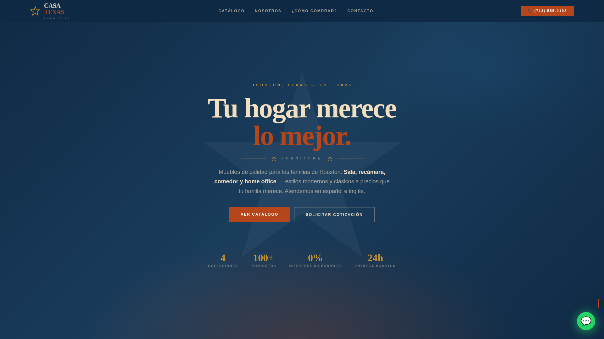 website screenshot of https://casatexasfurniture.com/