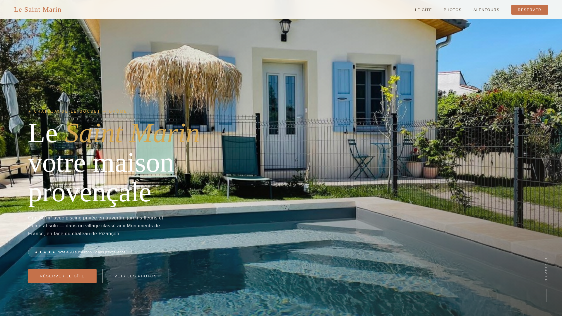 website screenshot of https://lesaintmarin.fr/
