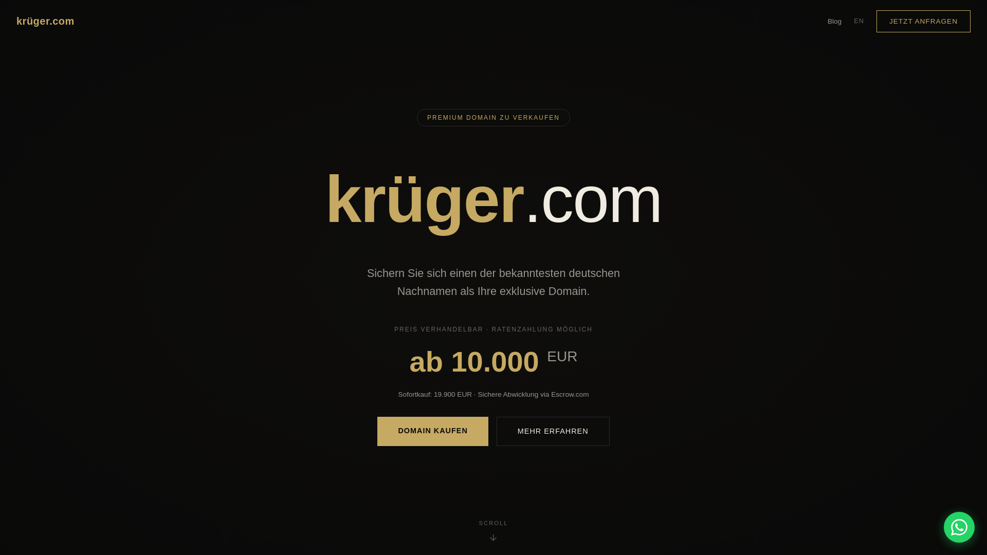 website screenshot of https://krueger-domain-sale.pages.dev/