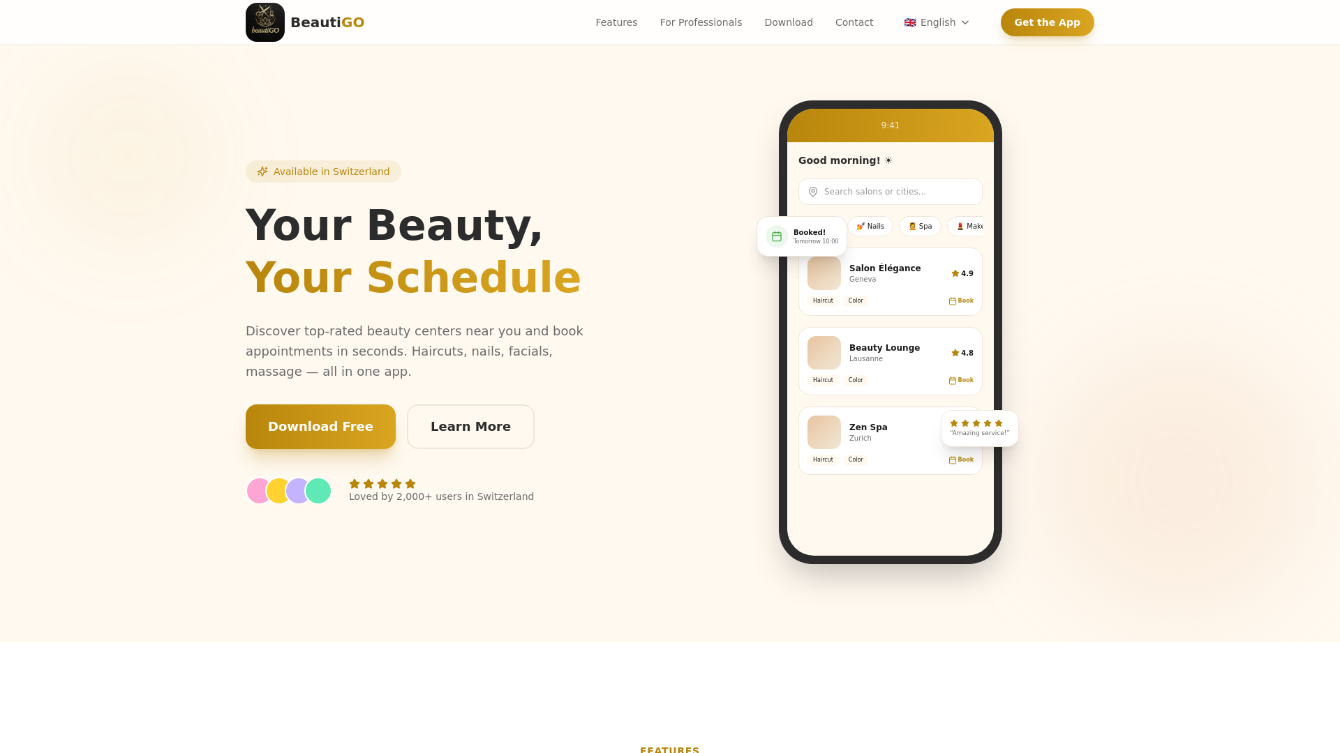 website screenshot of https://beautigo.pages.dev/