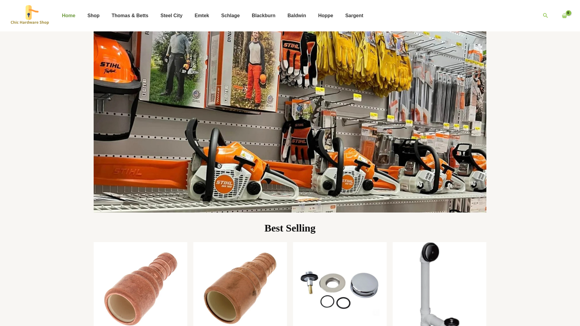 website screenshot of https://chichardwareshop.com/