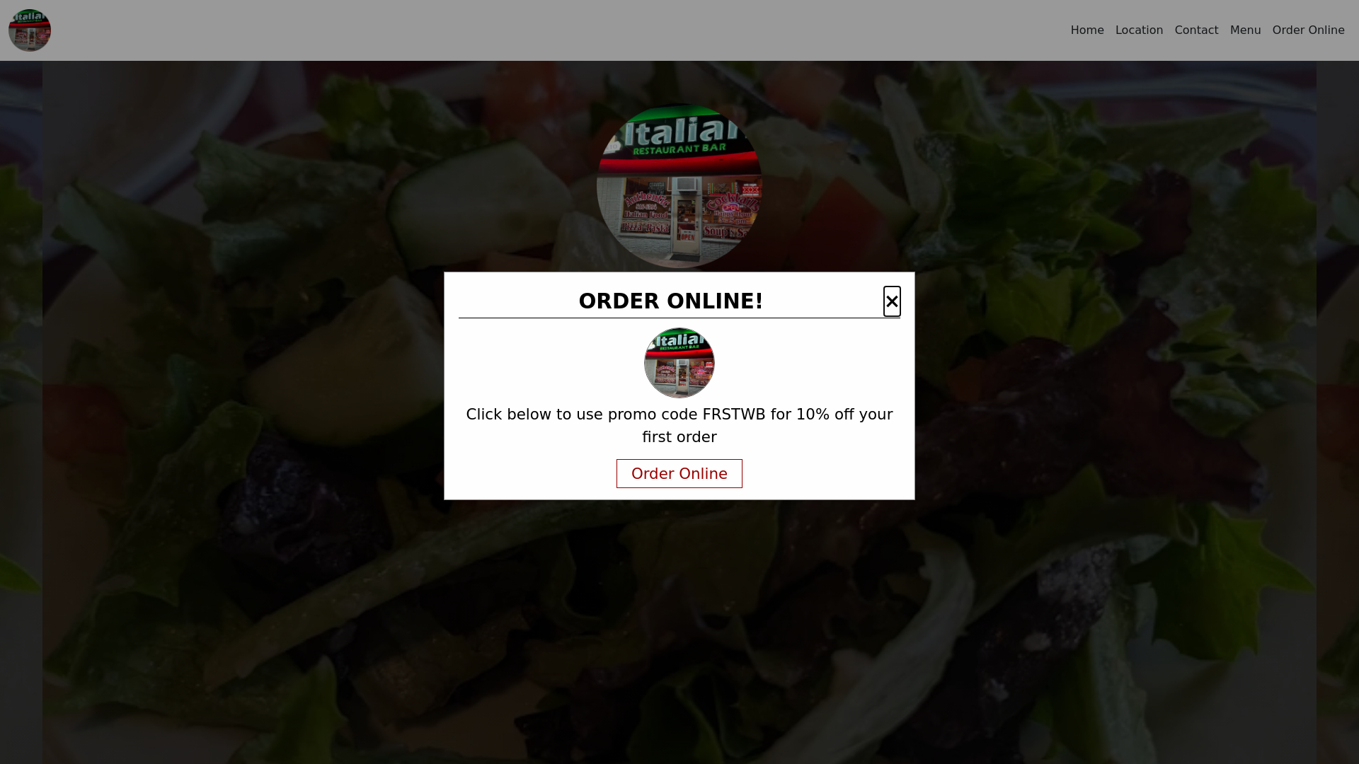 website screenshot of https://venetoitalianrestaurantwa.com