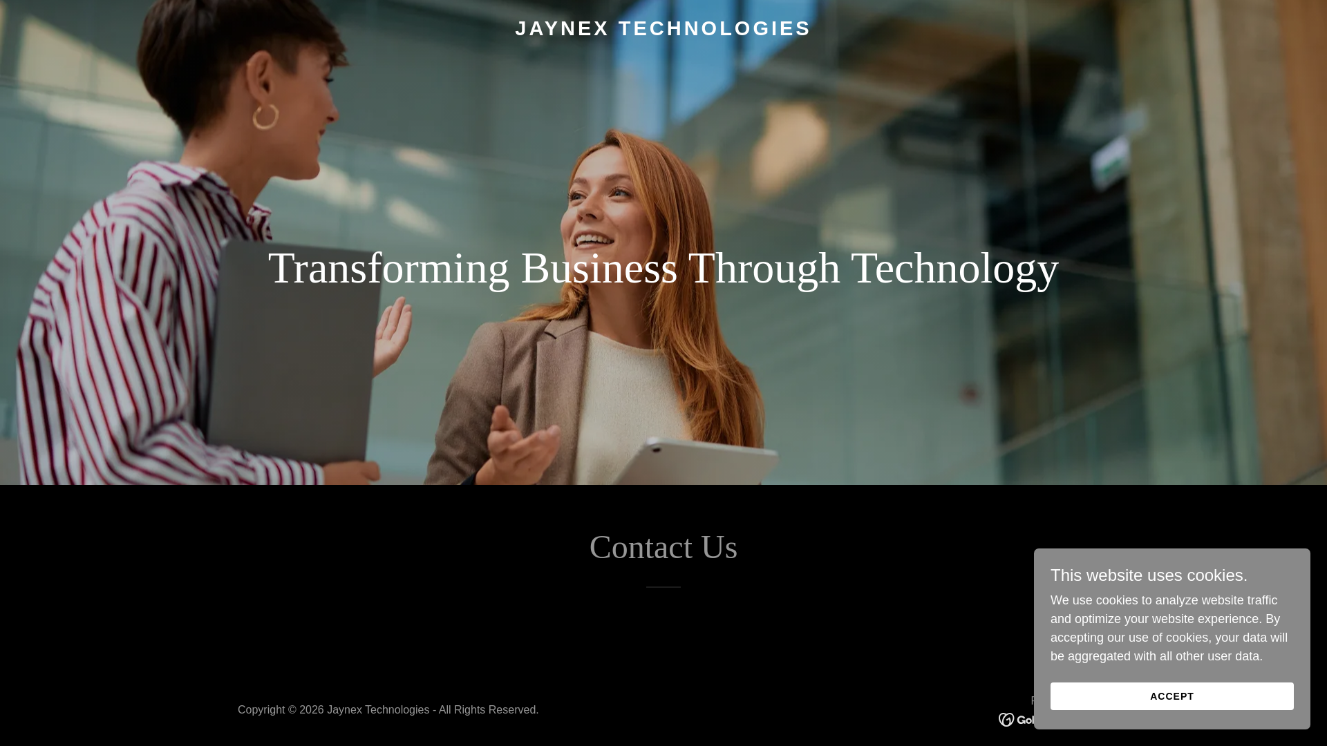 website screenshot of https://jaynextechnologies.com/
