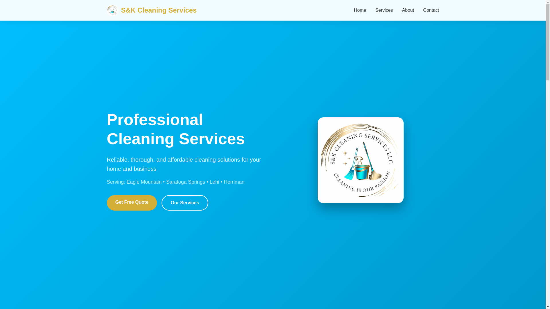 website screenshot of https://skcleaningut.com/