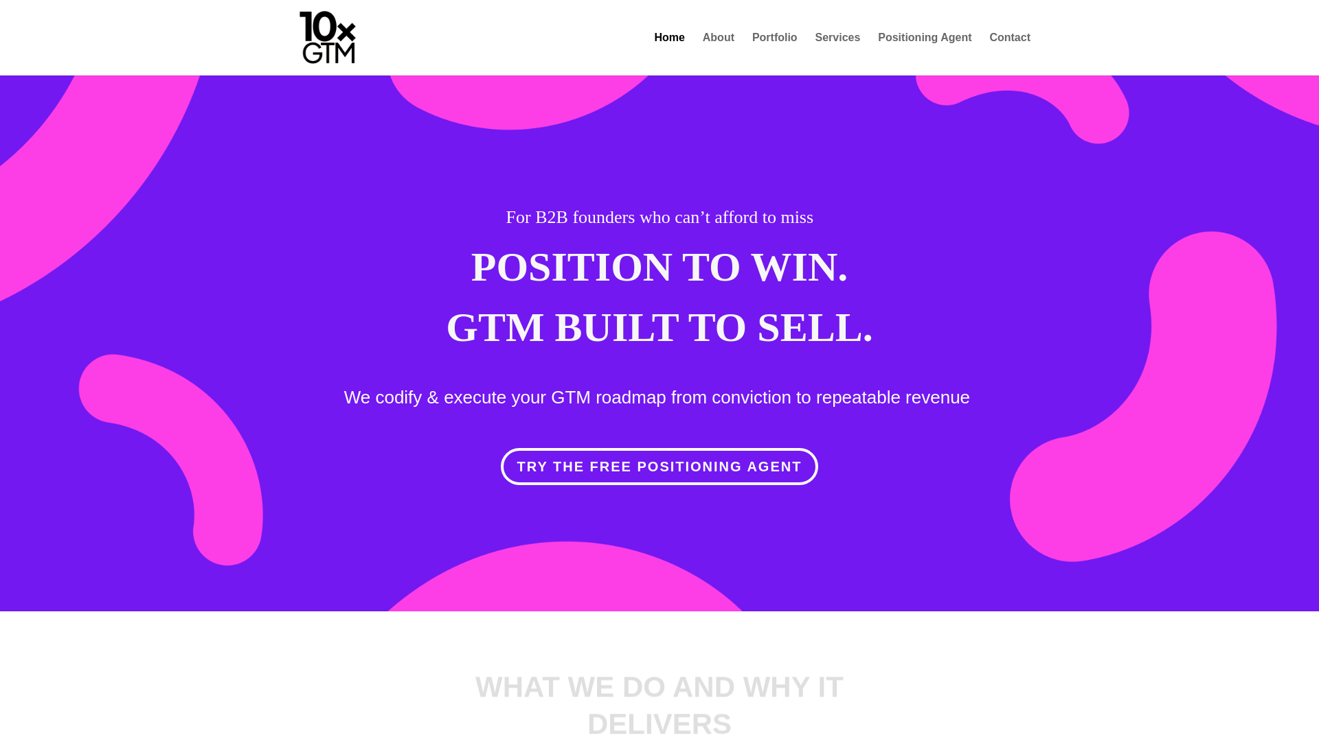 website screenshot of https://10xgtmgroup.com/