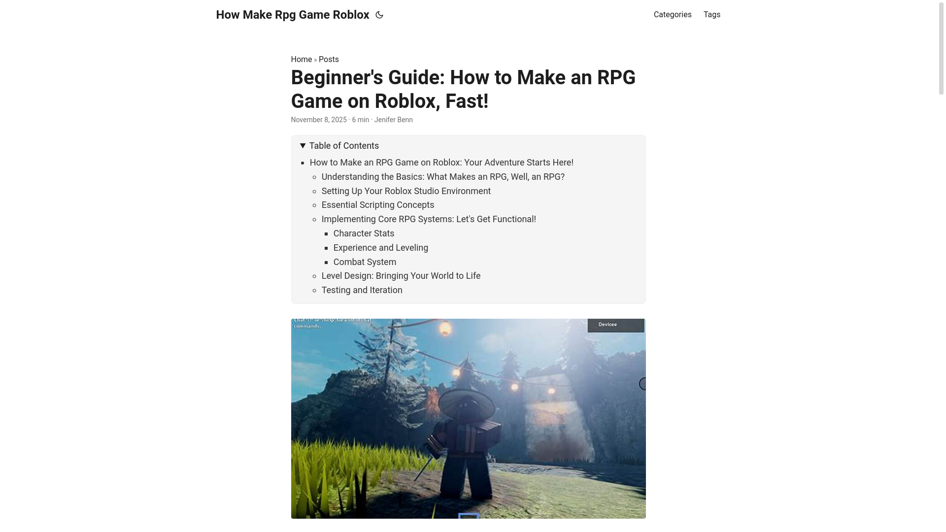 website screenshot of https://how-make-rpg-game-roblox.pages.dev/