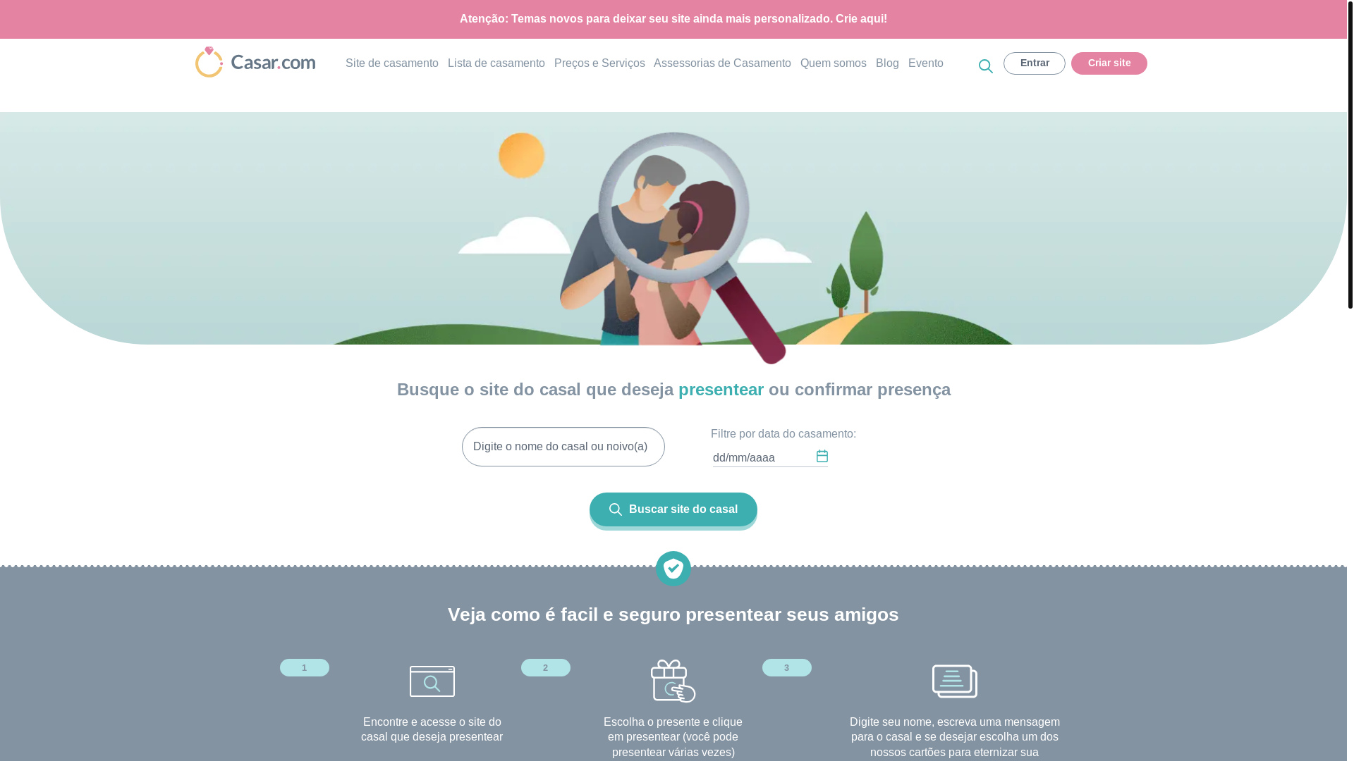 website screenshot of https://joaoeemily.com.br/