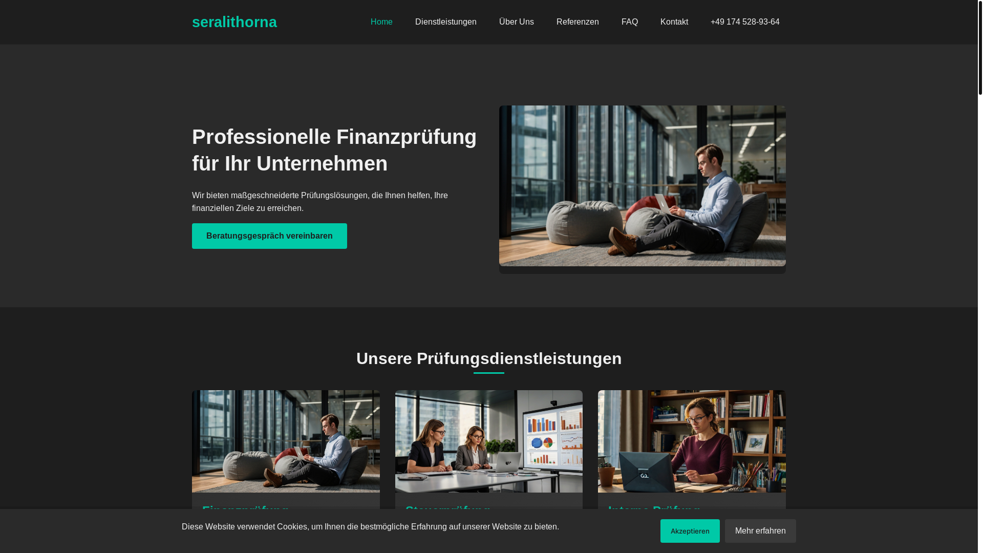 website screenshot of https://seralithorna.com/