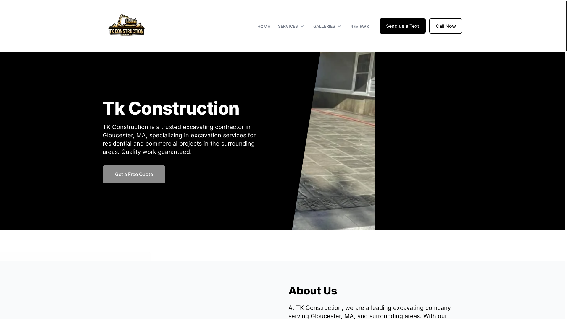 website screenshot of https://tkconstructionma.com/
