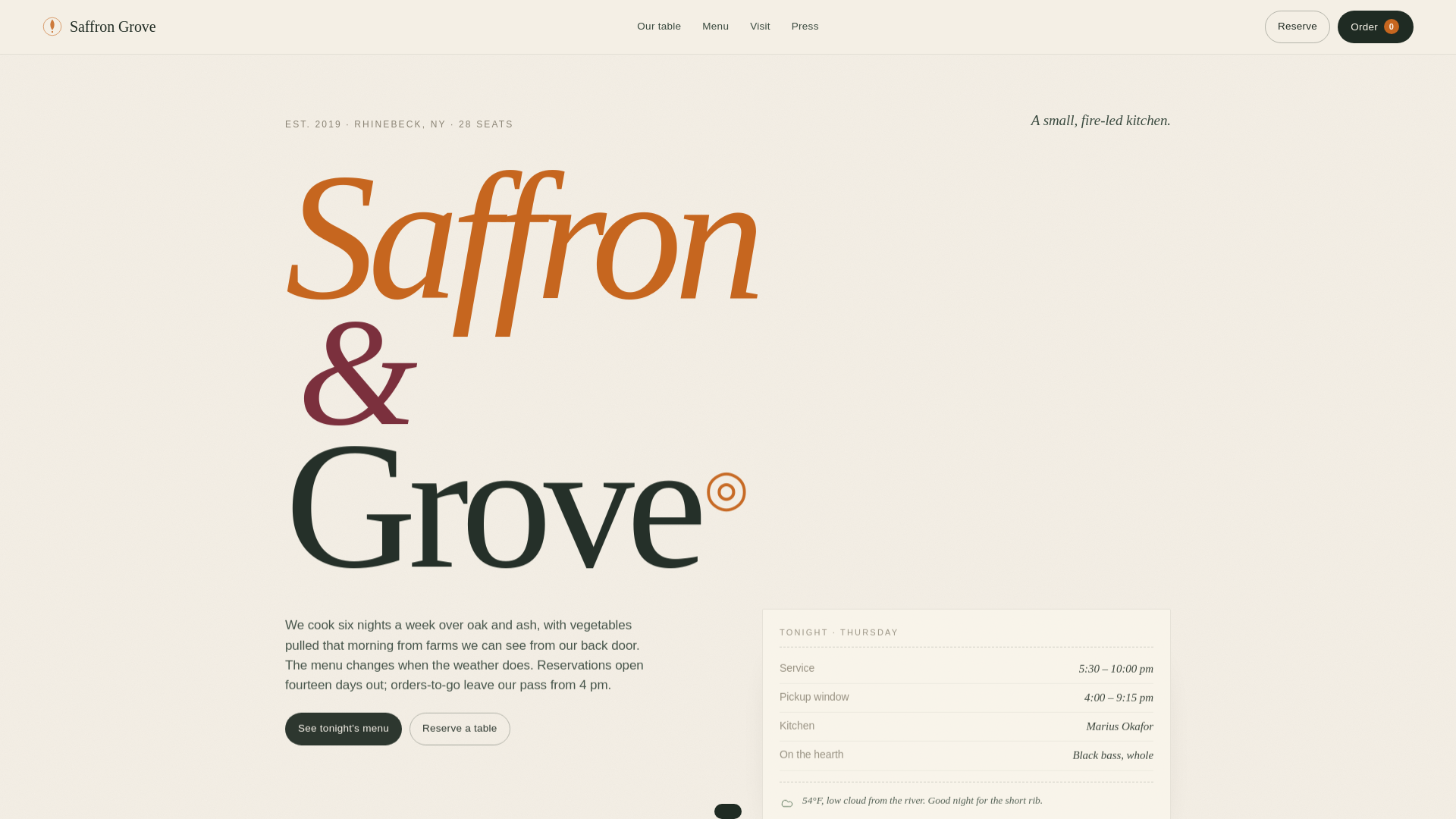website screenshot of https://saffron-grove.pages.dev/
