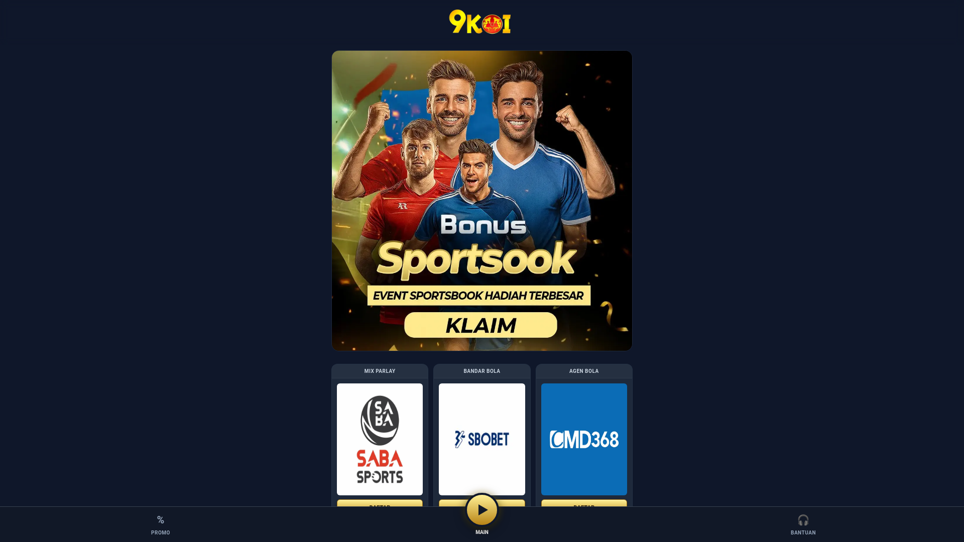 website screenshot of https://sbobet9koi2.pages.dev/