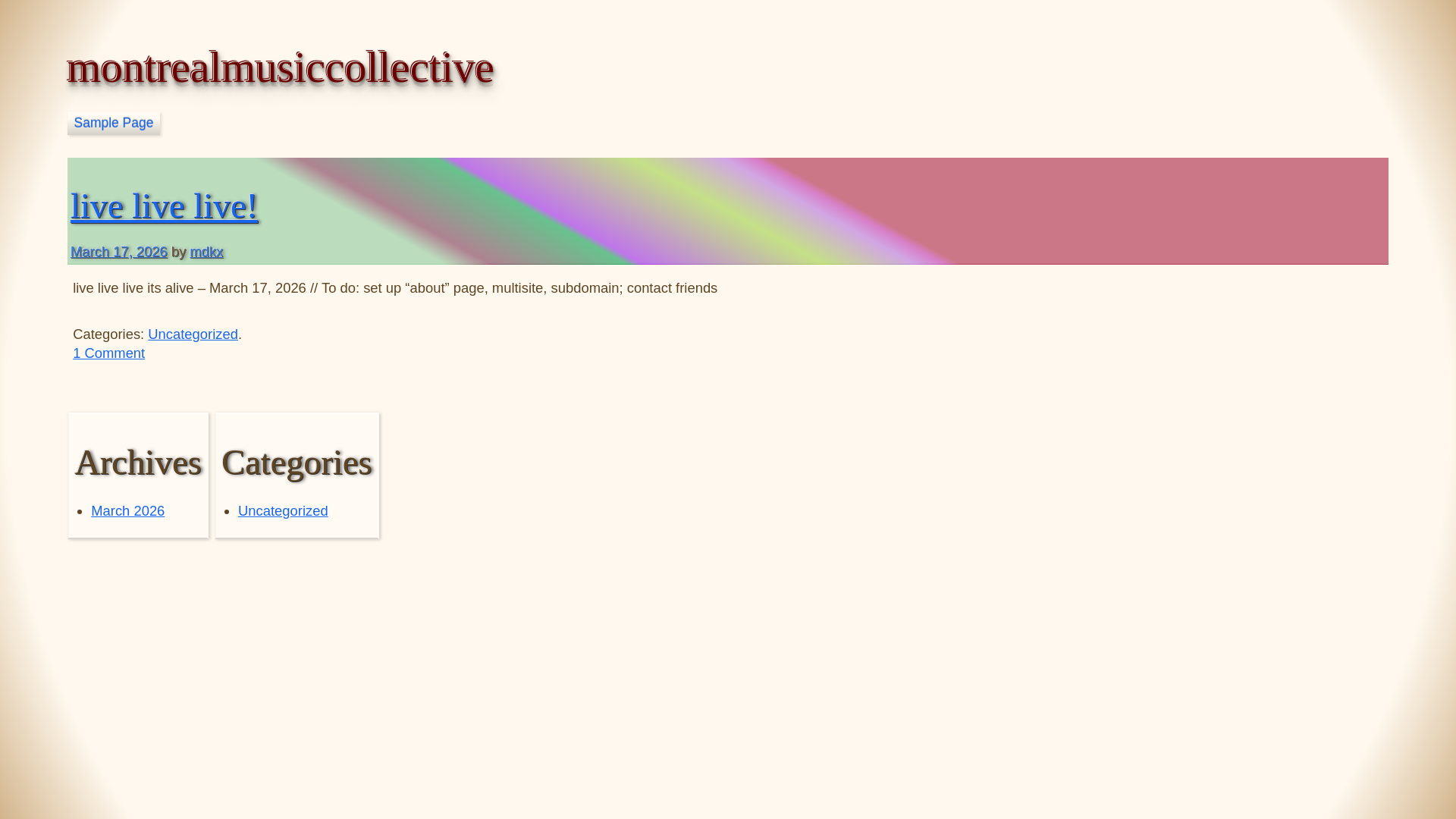 website screenshot of https://montrealmusiccollective.ca/