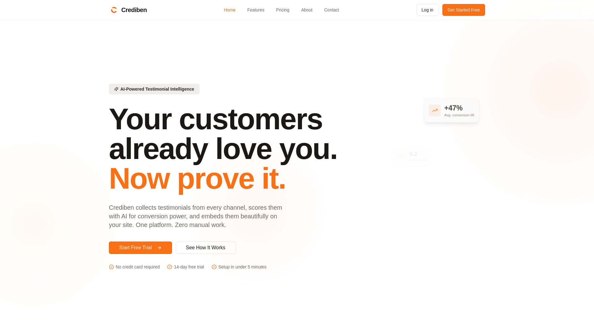 website screenshot of https://crediben.com/