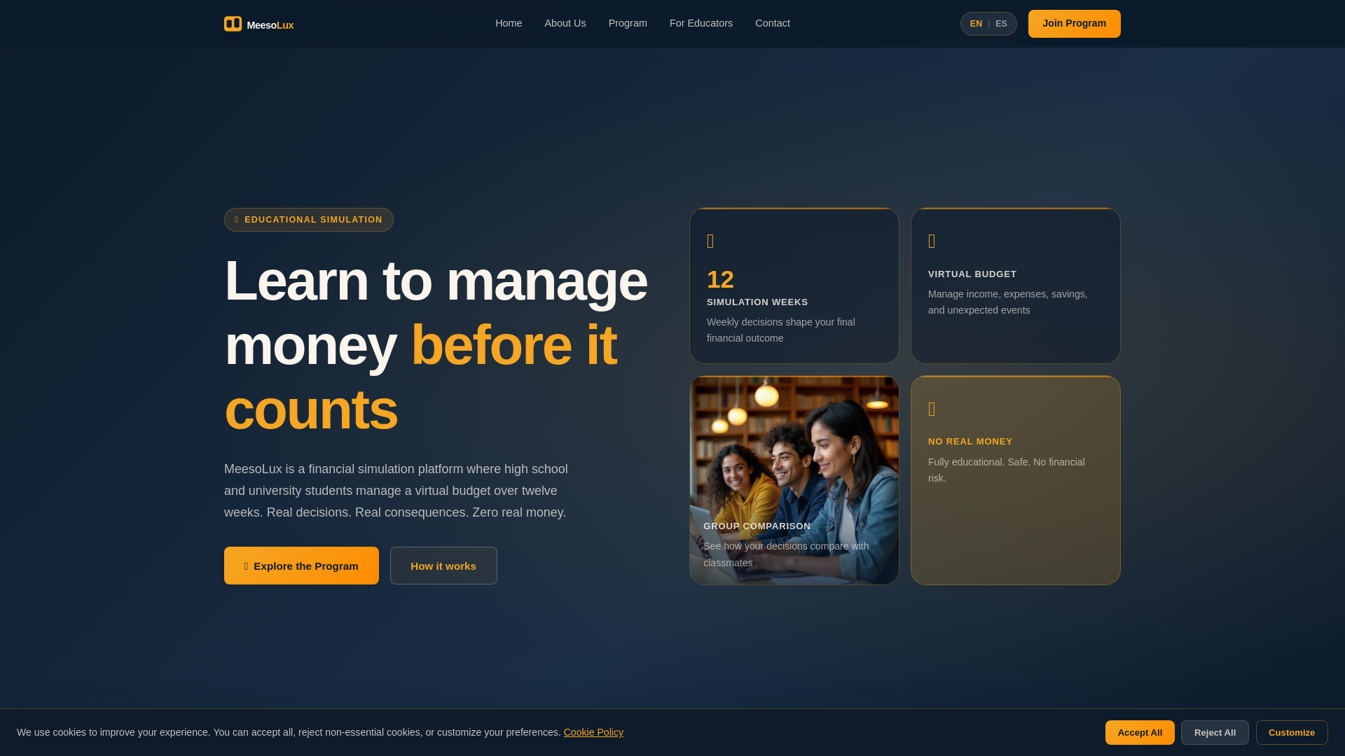 website screenshot of https://meesoluxmx.com