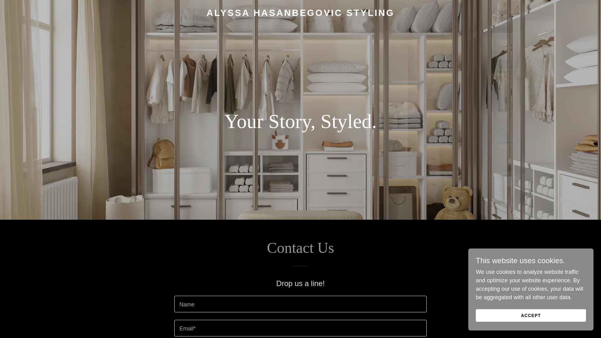website screenshot of https://alyssahasanbegovicstyling.com/