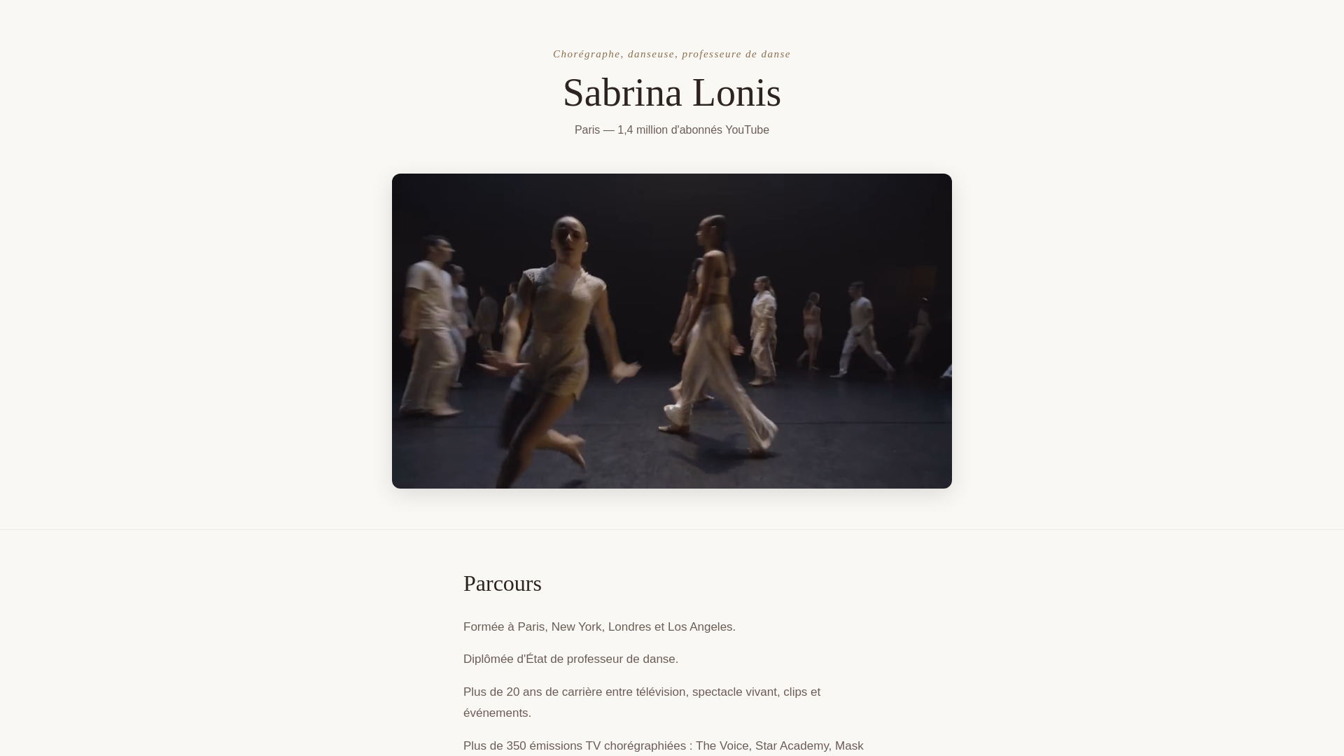 website screenshot of https://sabrina-lonis.pages.dev/