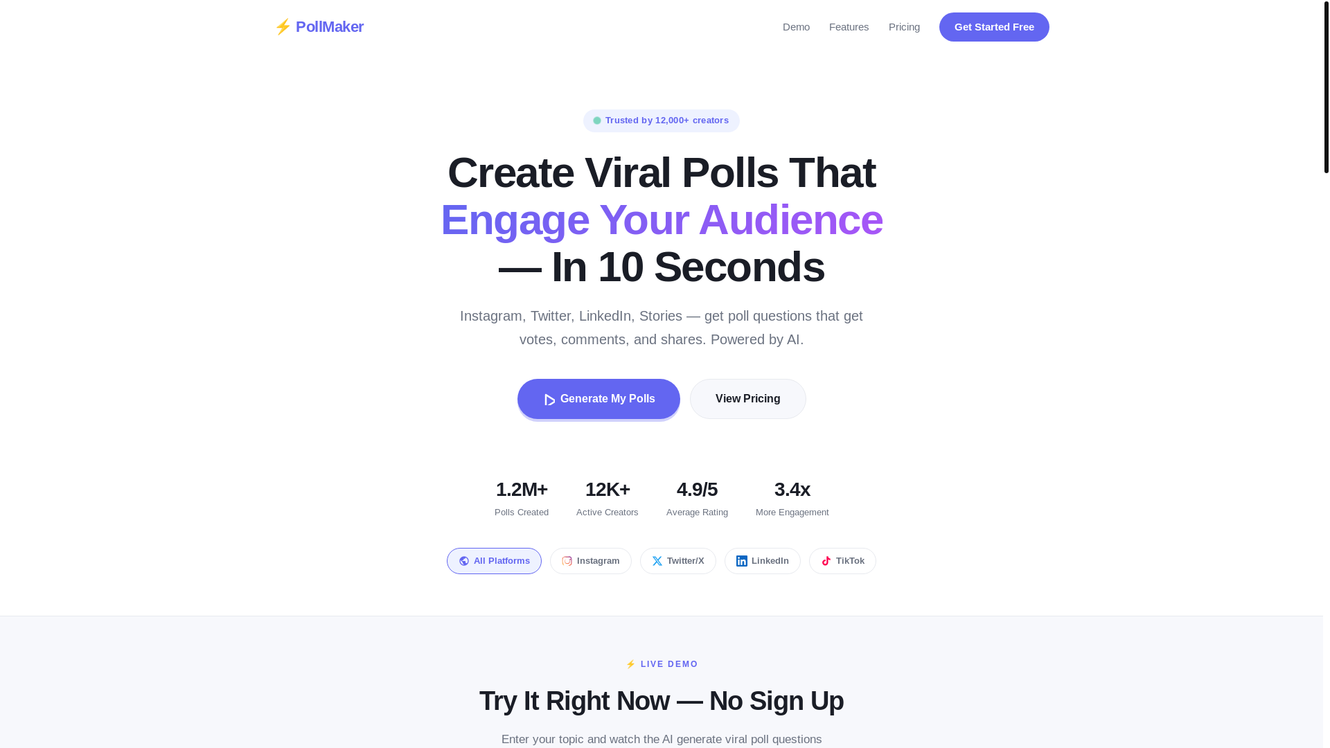 website screenshot of https://poll-maker.pages.dev/