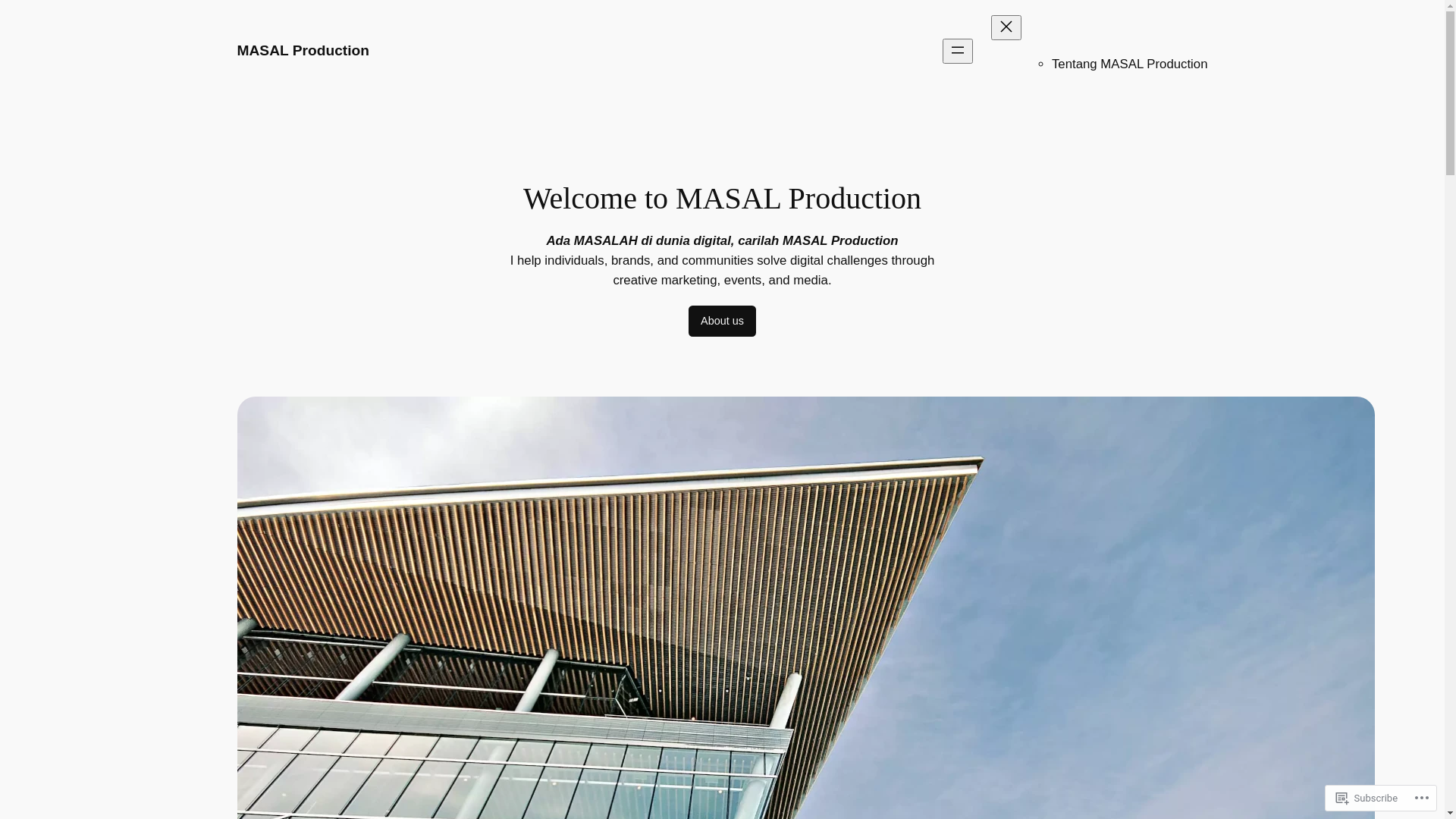 website screenshot of https://masalproduction.com/