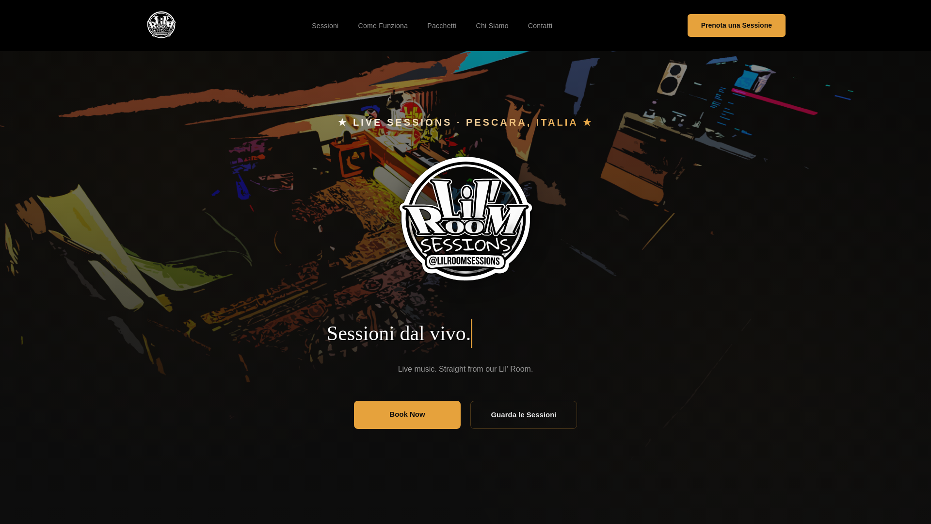 website screenshot of https://lilroomsessions.com/