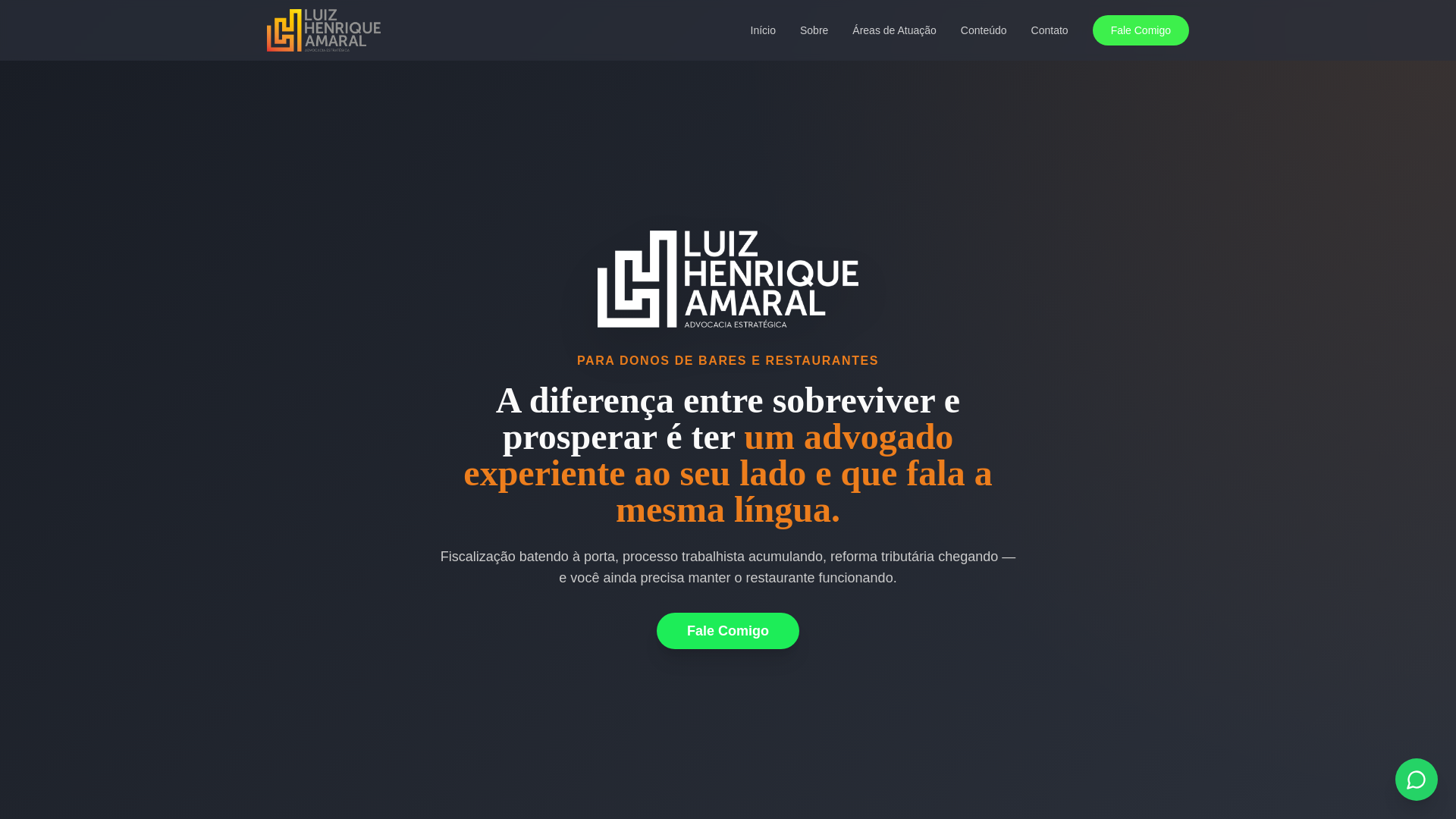 website screenshot of https://advbareserestaurantes.com.br/