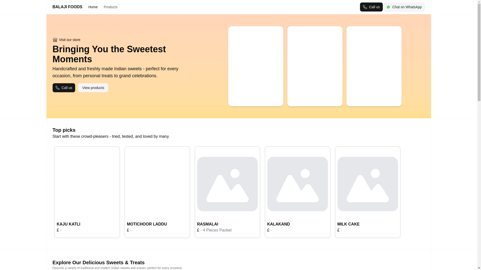 website screenshot of https://balaji-foods-website.pages.dev/