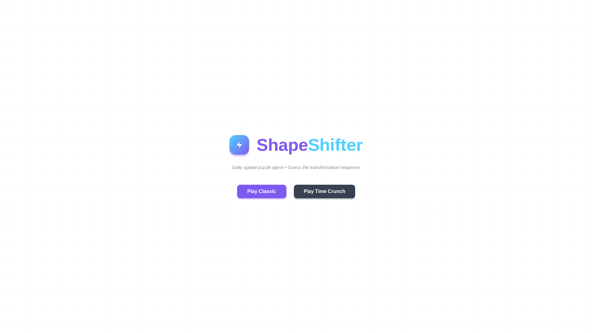 website screenshot of https://shapeshift-puzzle.com/