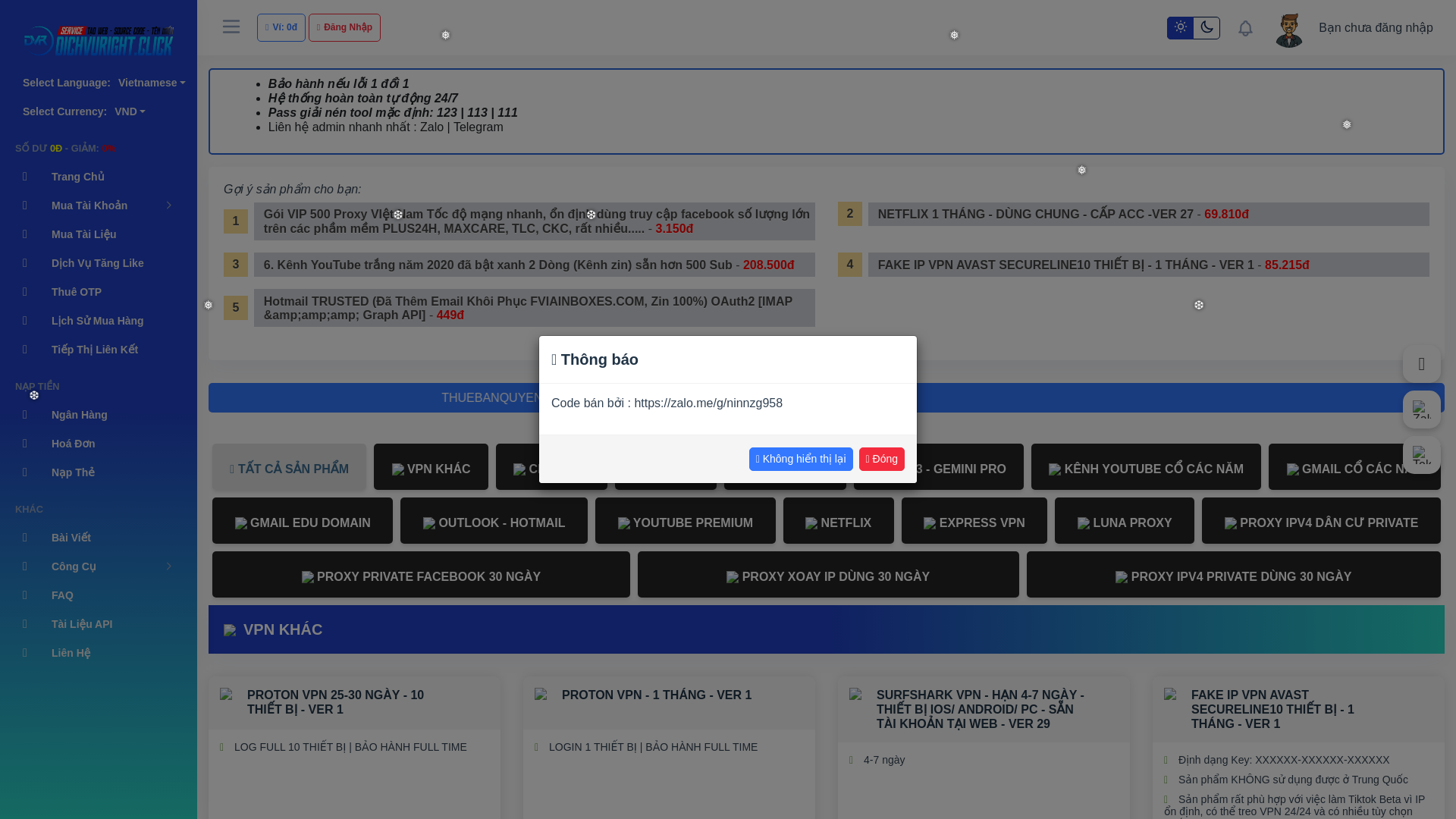 website screenshot of https://shopaccclone.online/