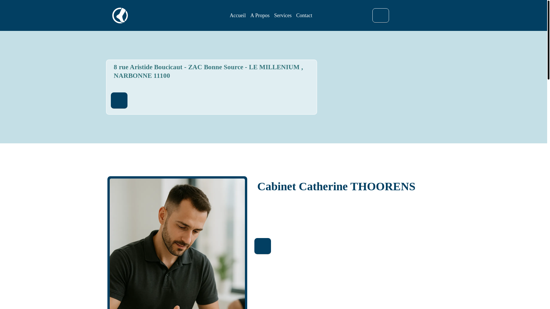 website screenshot of https://catherine-thoorens-pedicure-podologue.com/