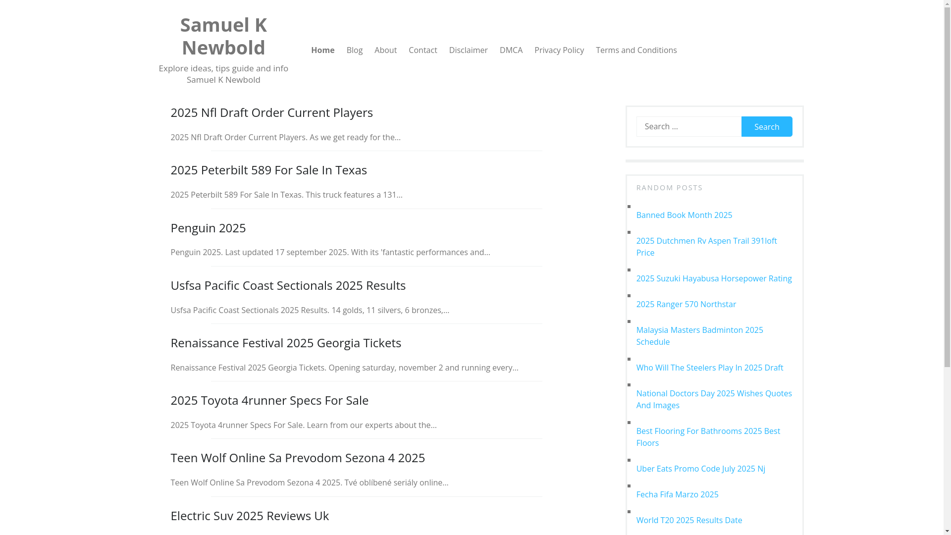 website screenshot of https://samuelknewbold.pages.dev/