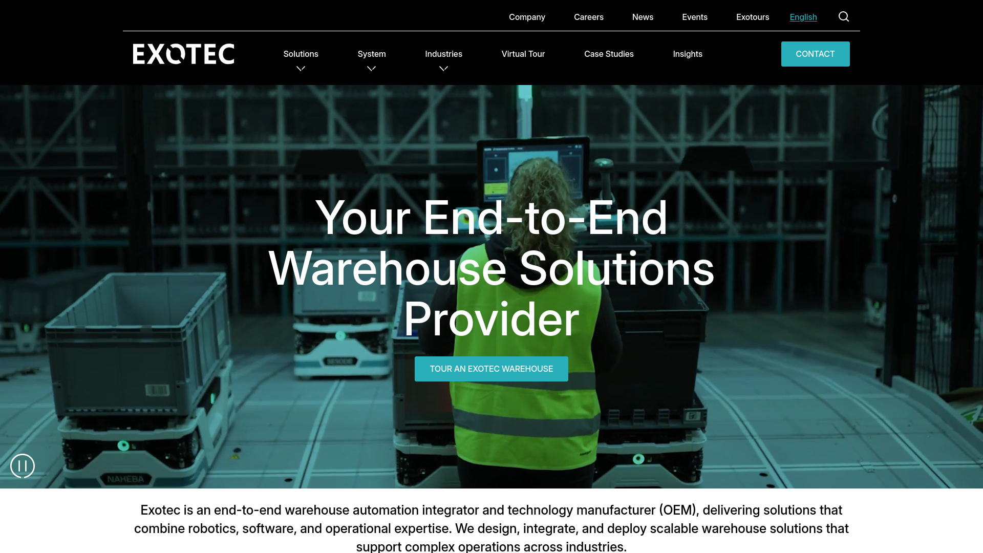 website screenshot of https://exploreexotec.com/