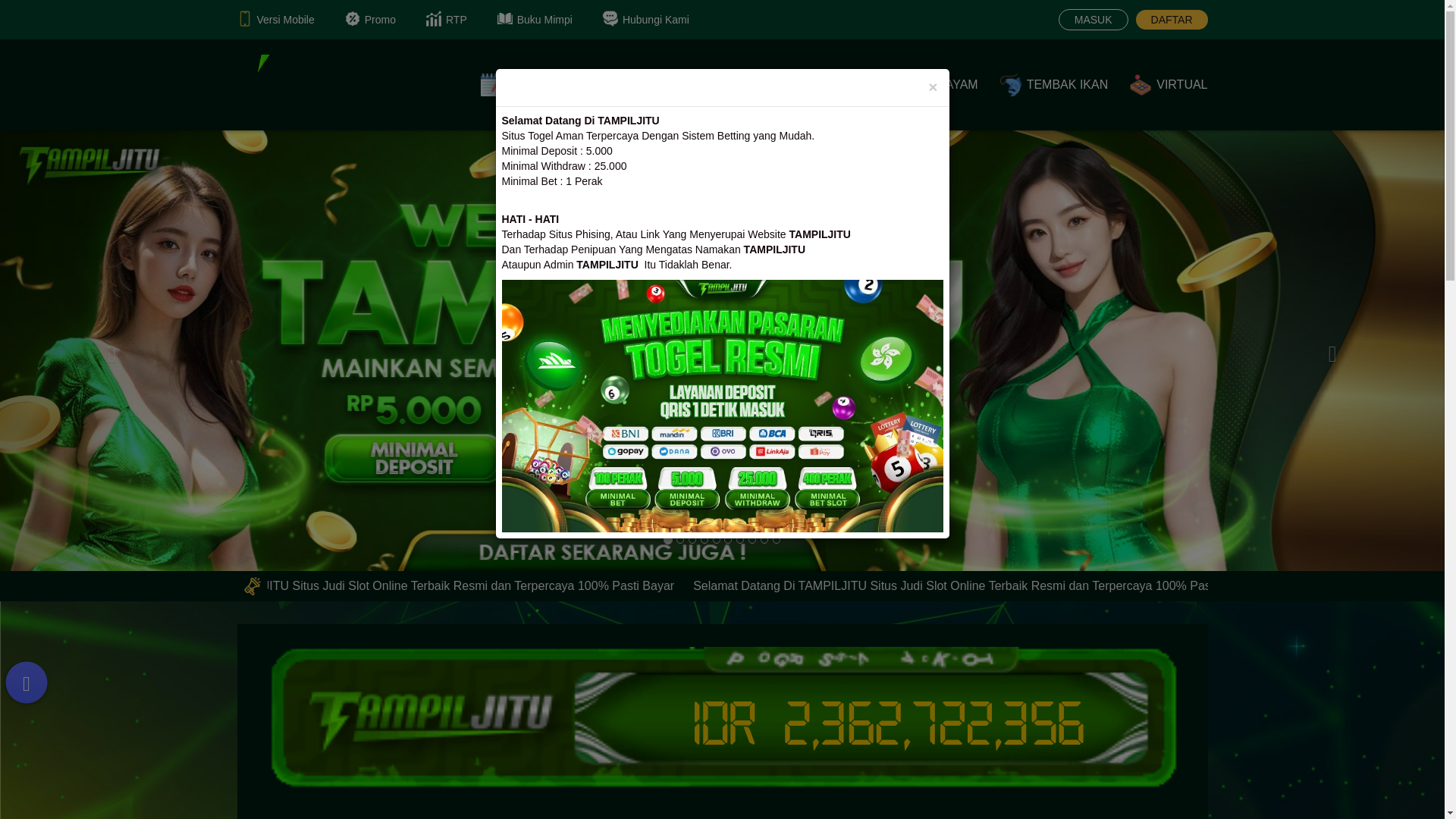 website screenshot of https://pastitampil.xyz/