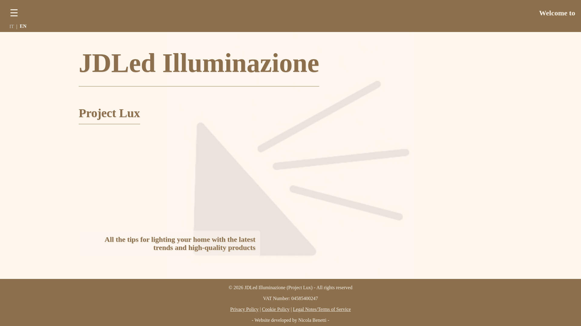 website screenshot of https://jdledprojectlux.com