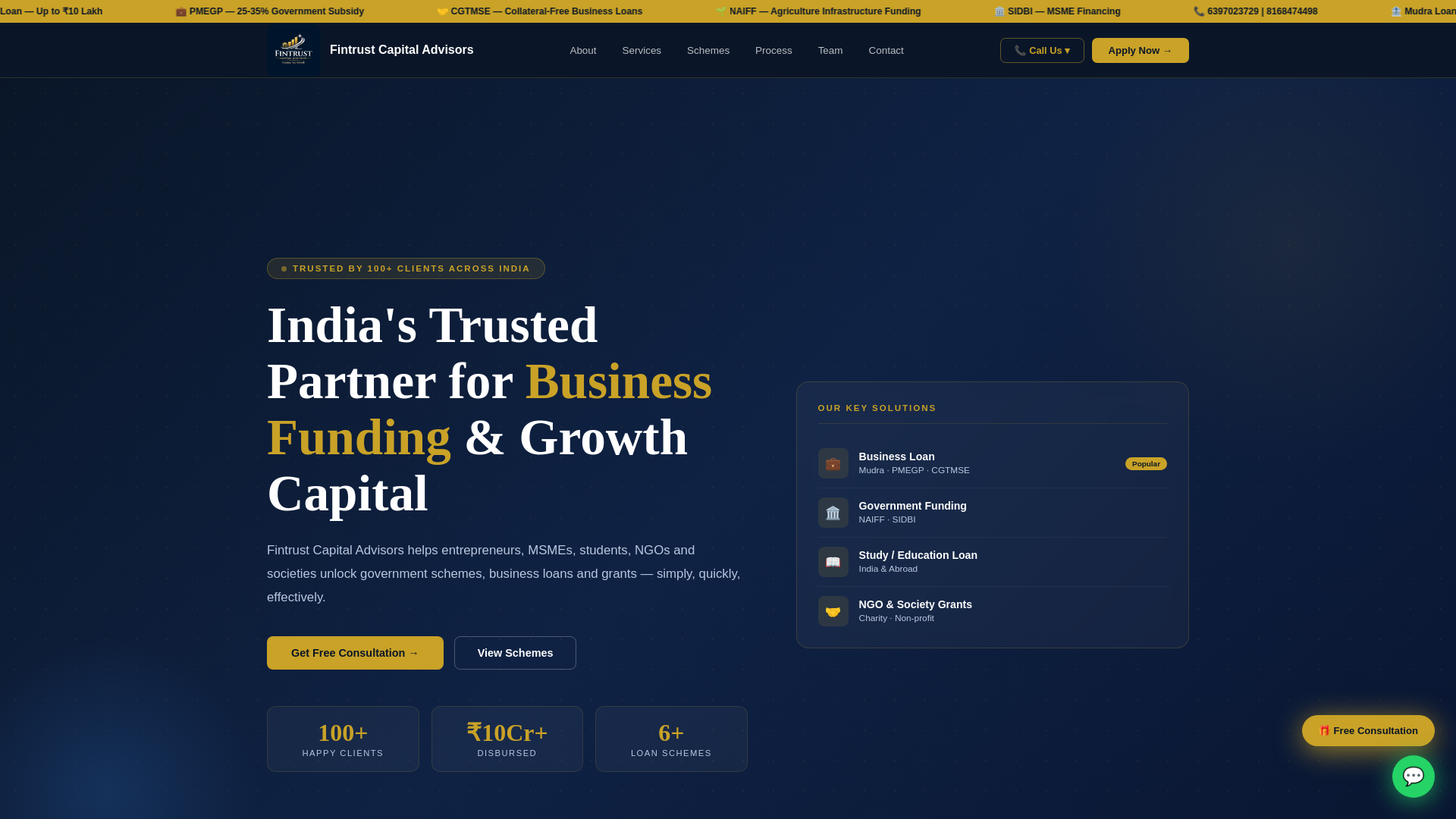 website screenshot of https://fintrustcapitaladvisors.com/