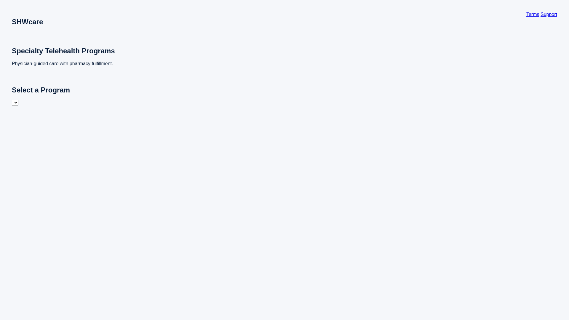 website screenshot of https://shwcare-site.pages.dev/