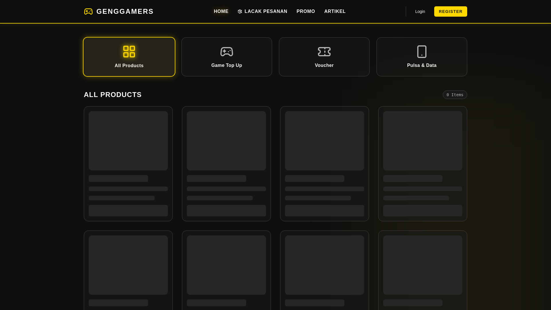 website screenshot of https://warunggames.site/