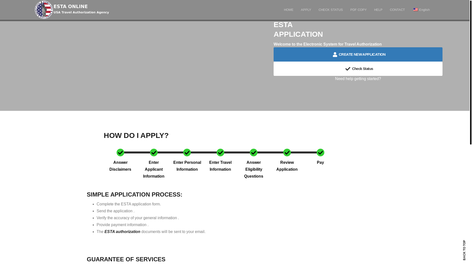 website screenshot of https://estaofficial.org/