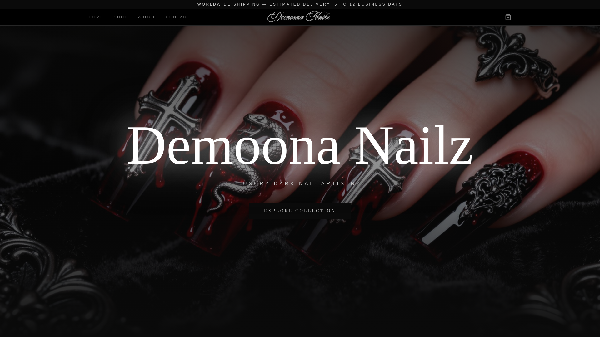 website screenshot of https://nailzdemoona.com/