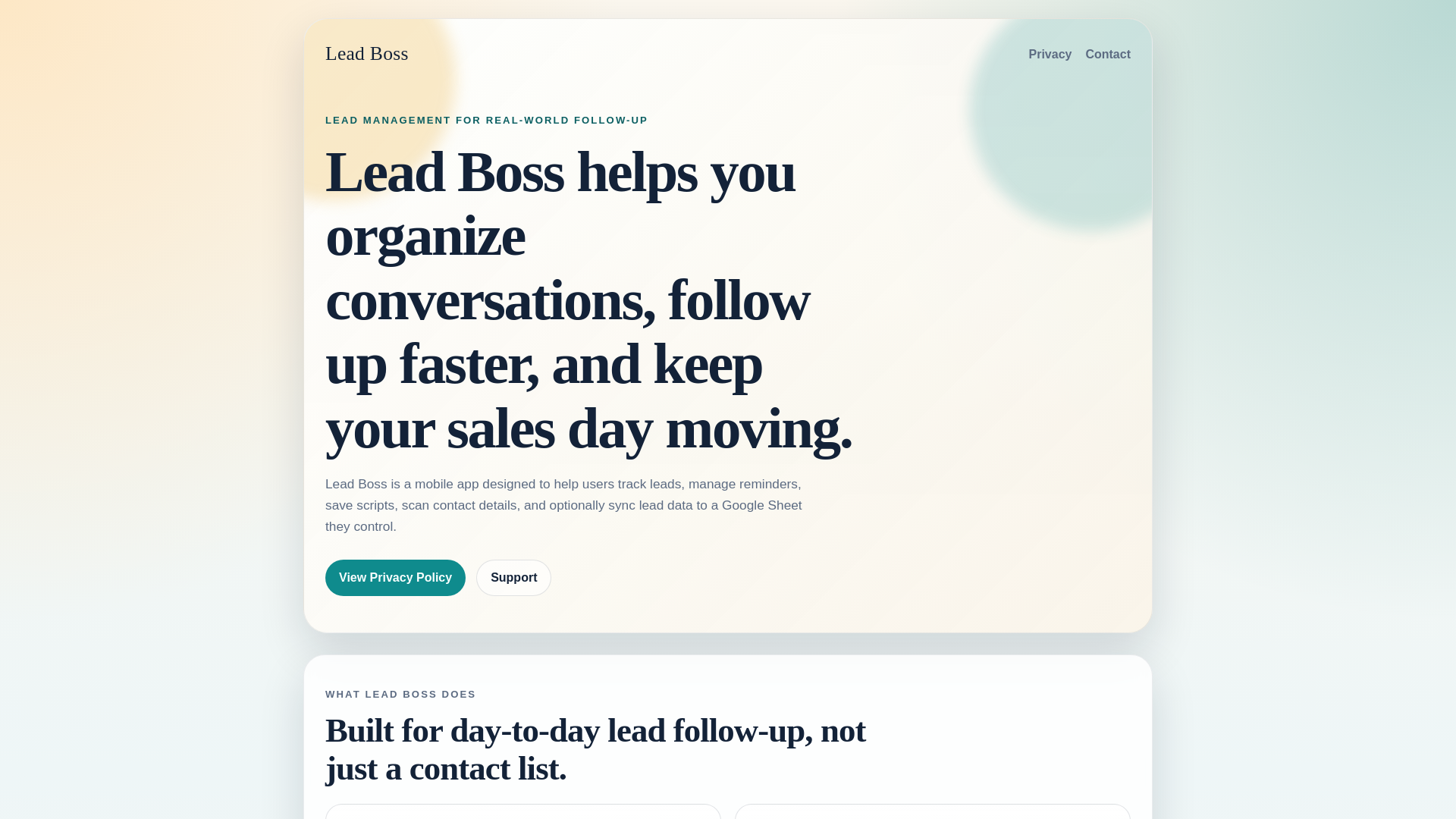 website screenshot of https://theleadboss-site.pages.dev/